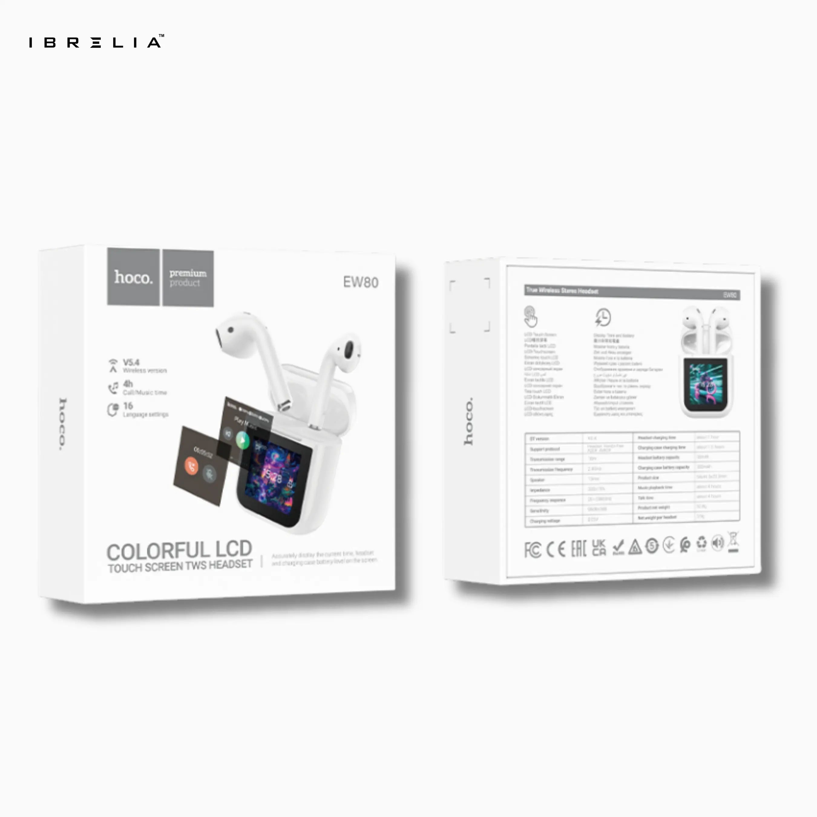 HOCO EW80 Magnificent True Wireless Touch Screen Earbuds | Bluetooth 5.4 | IBRELIA™ IBRELIA
