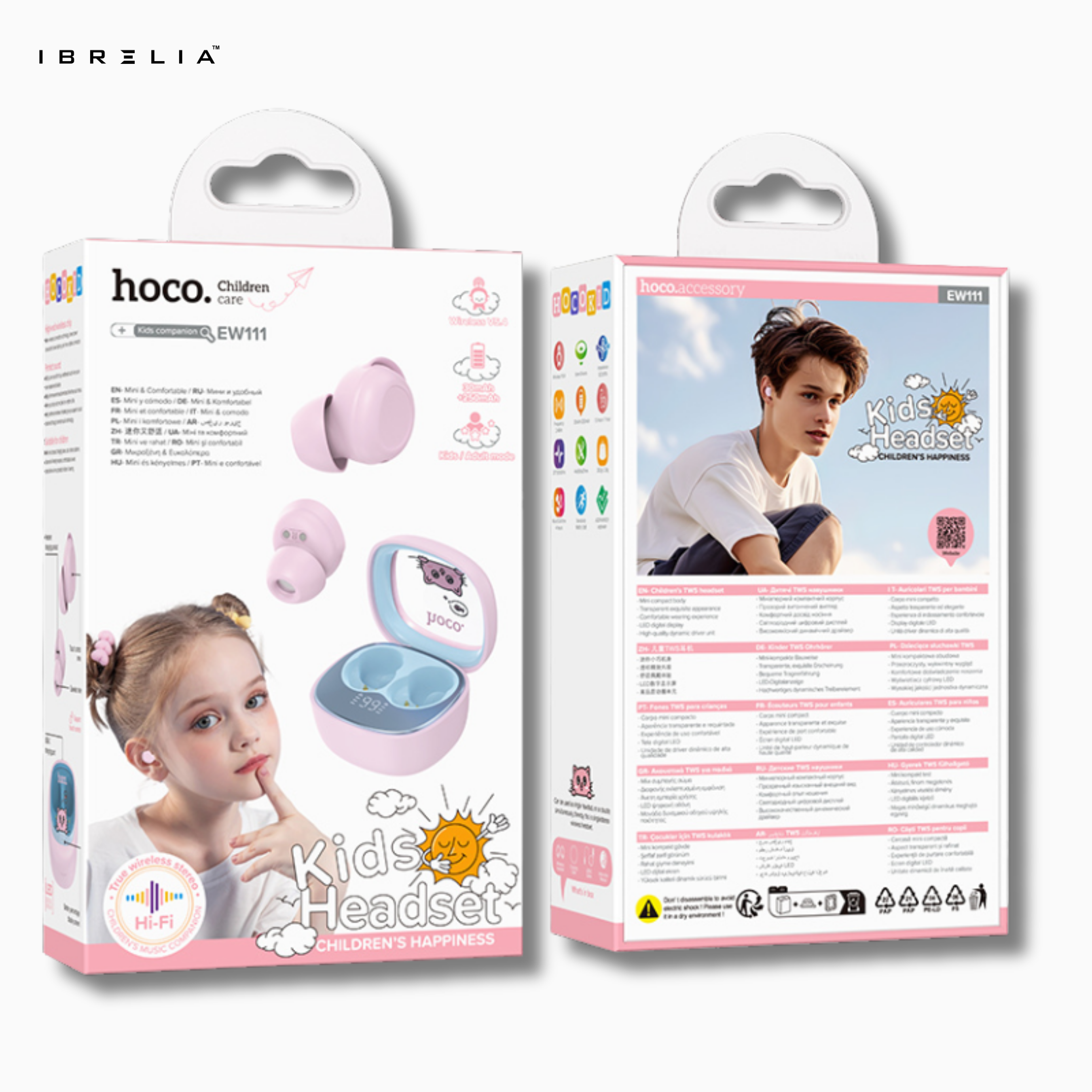HOCO EW111 Friendly True Wireless Kids Earbuds | Safe Volume | Bluetooth 5.4 | IBRELIA™ IBRELIA
