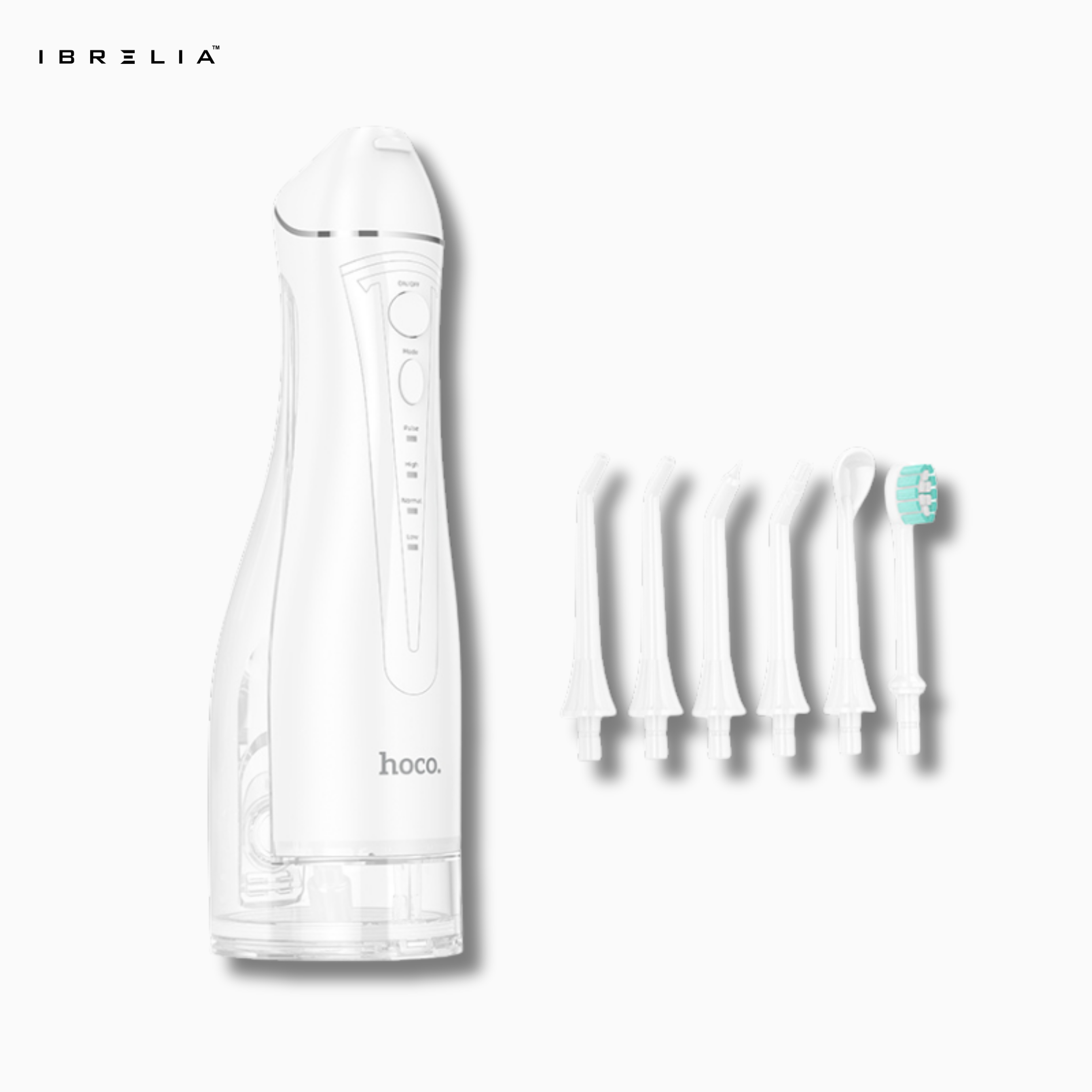 HOCO HP63 Electric Oral Irrigator | 300ML Water Tank | 1200–1400 RPM Strong Pulse | IPX7 Waterproof | IBRELIA™ IBRELIA