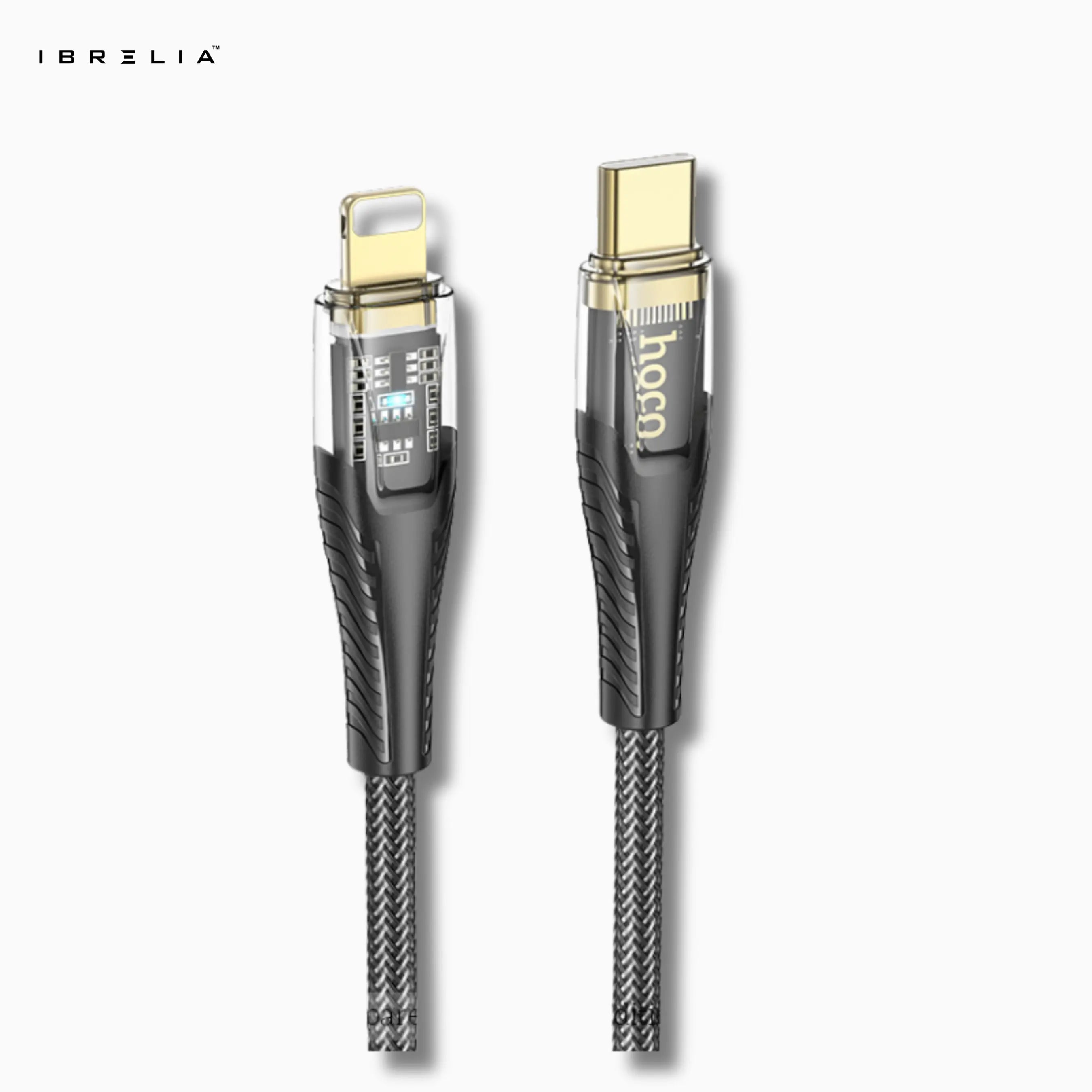 HOCO U121 Transparent Discovery Edition PD 27W Charging Cable (USB-C to iP) | IBRELIA™ IBRELIA