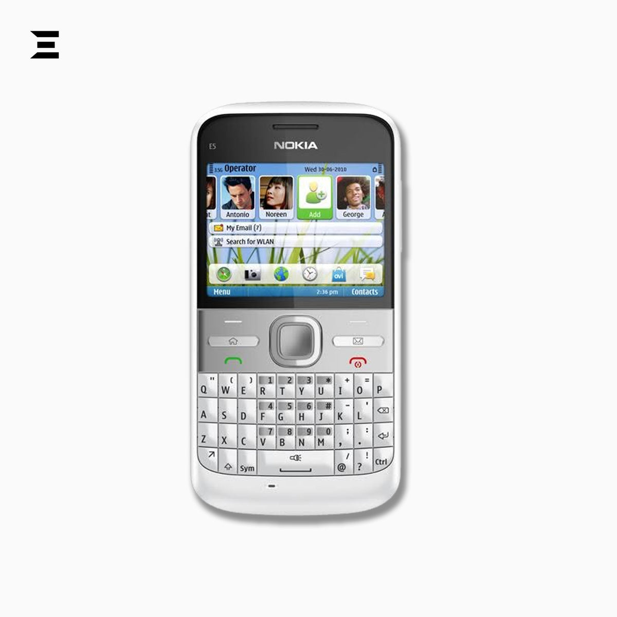 Nokia E5 White | Brand New | Original Nokia QWERTY Phone | Phone Only – No Accessories Included