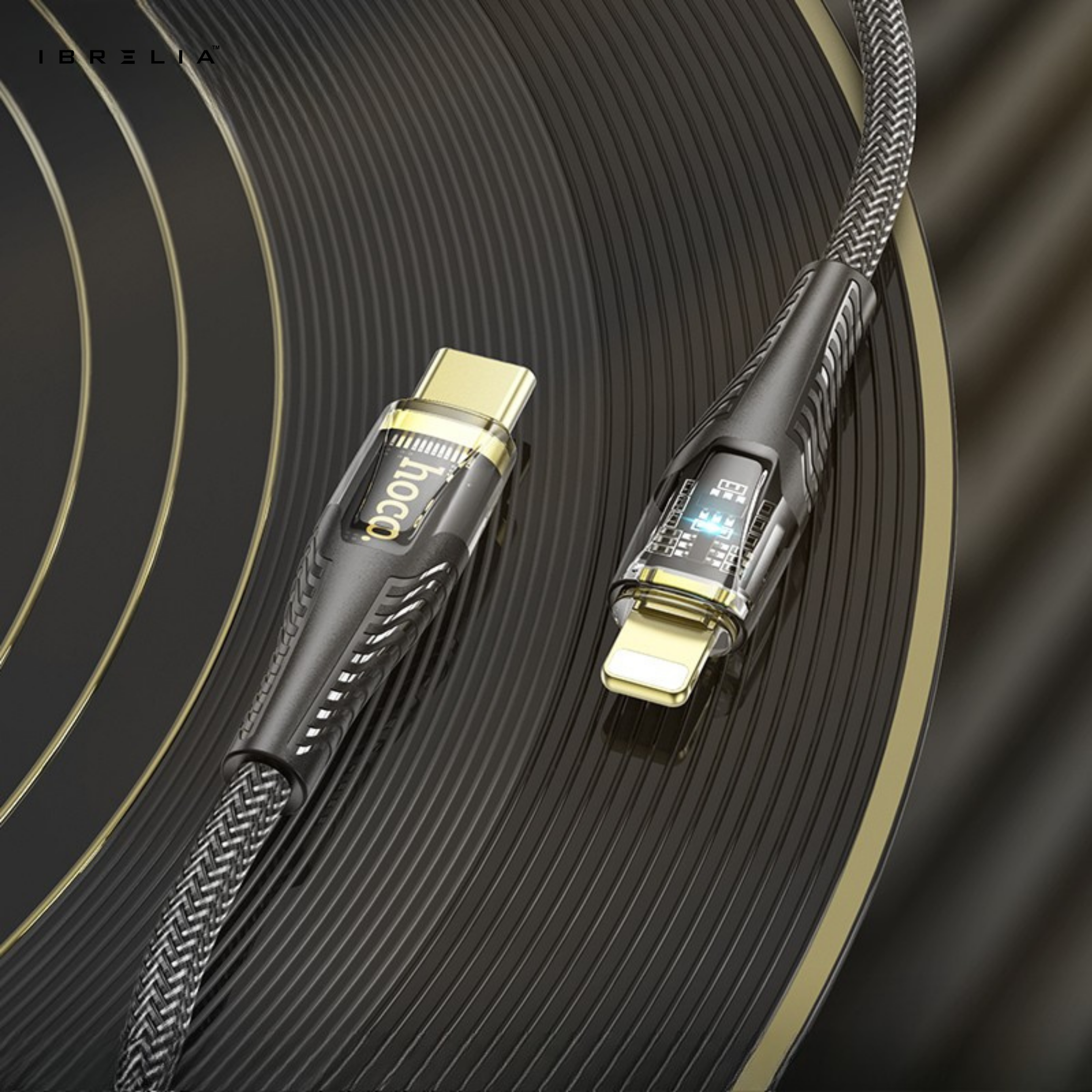 HOCO U121 Transparent Discovery Edition PD 27W Charging Cable (USB-C to iP) | IBRELIA™