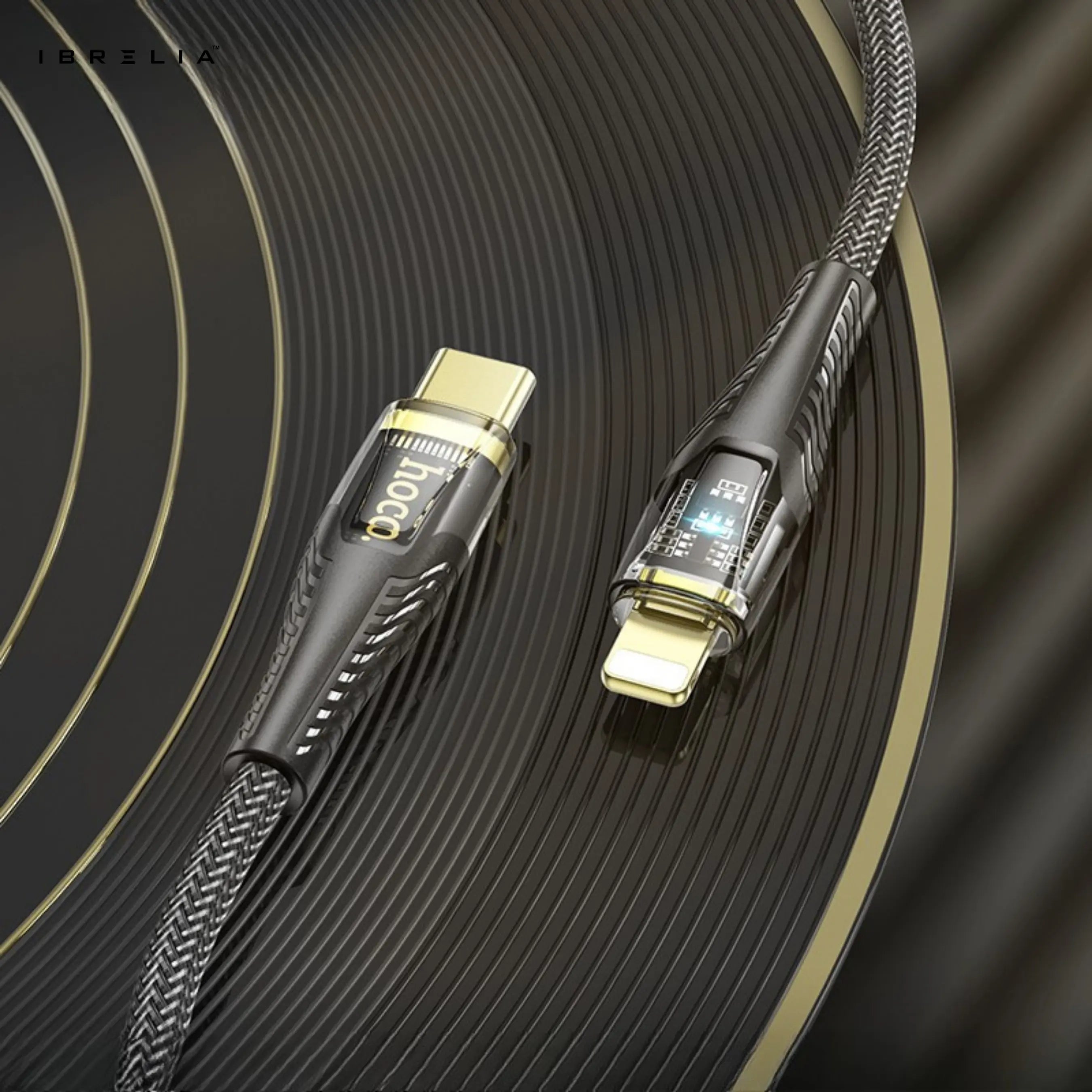 HOCO U121 Transparent Discovery Edition PD 27W Charging Cable (USB-C to iP) | IBRELIA™ IBRELIA