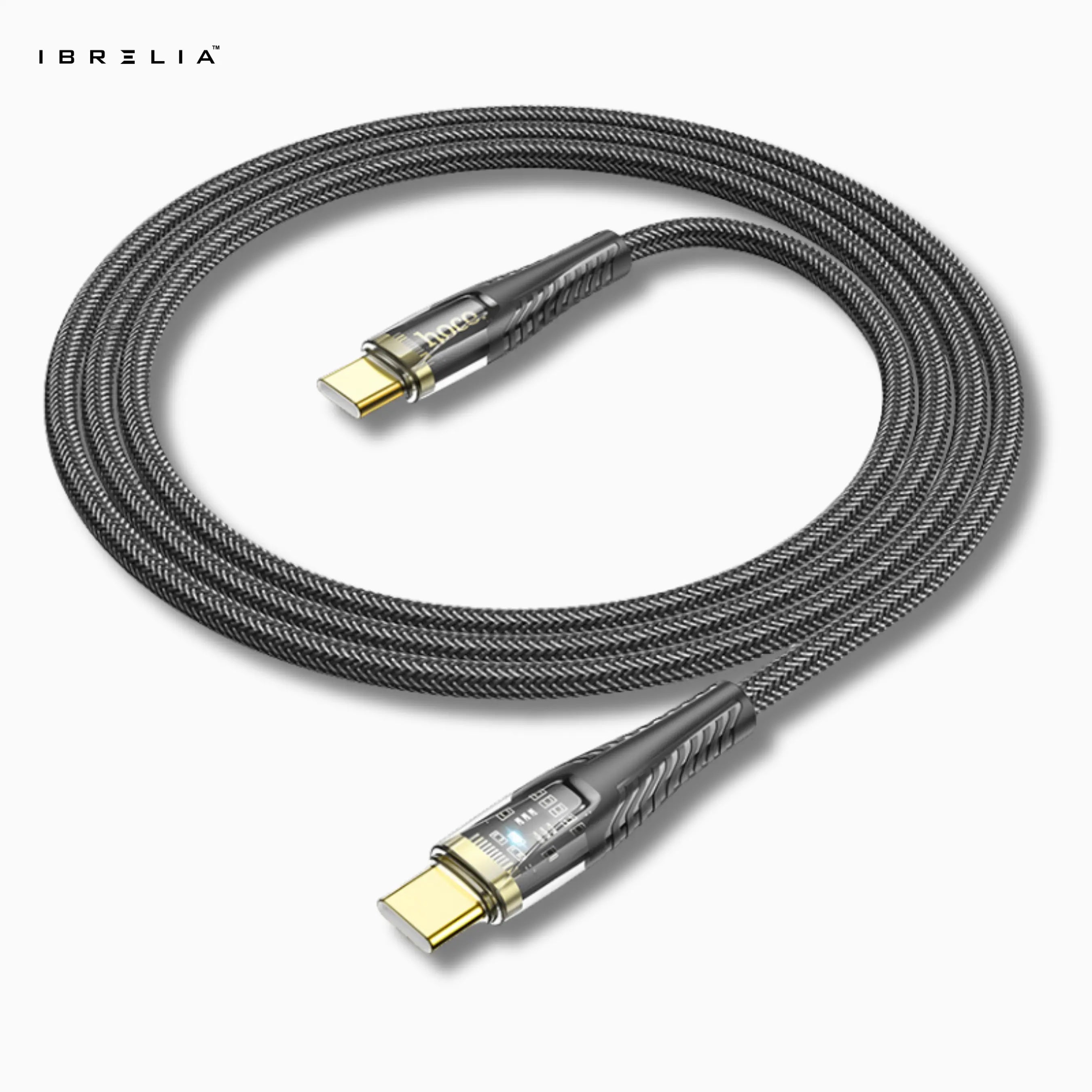 HOCO U121 Transparent Discovery Edition 60W Charging Data Cable (USB-C to USB-C) | IBRELIA™ IBRELIA