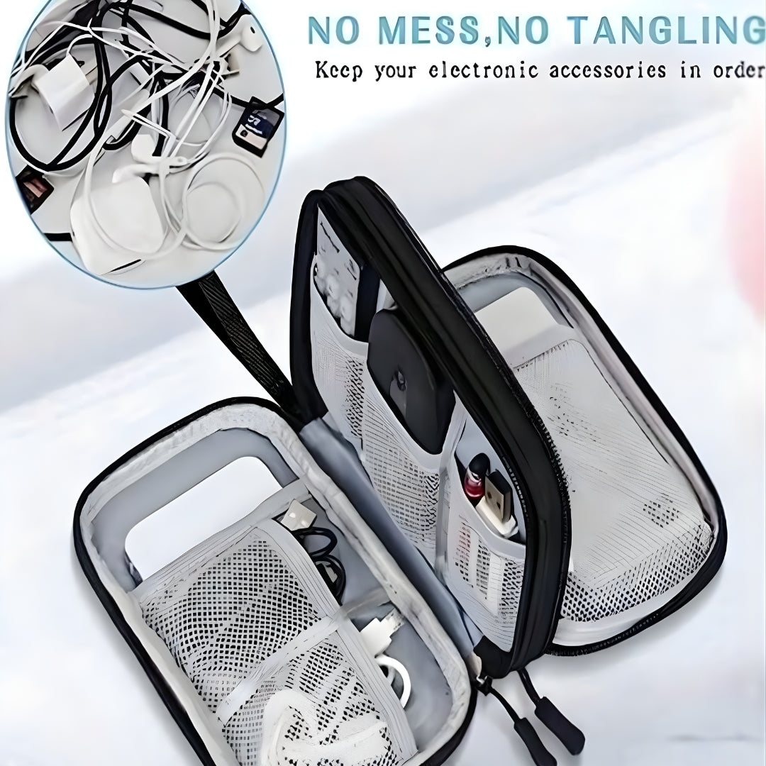 Portable Cable Organizer Pouch – Waterproof Travel Gadget Storage Bag IBRELIA