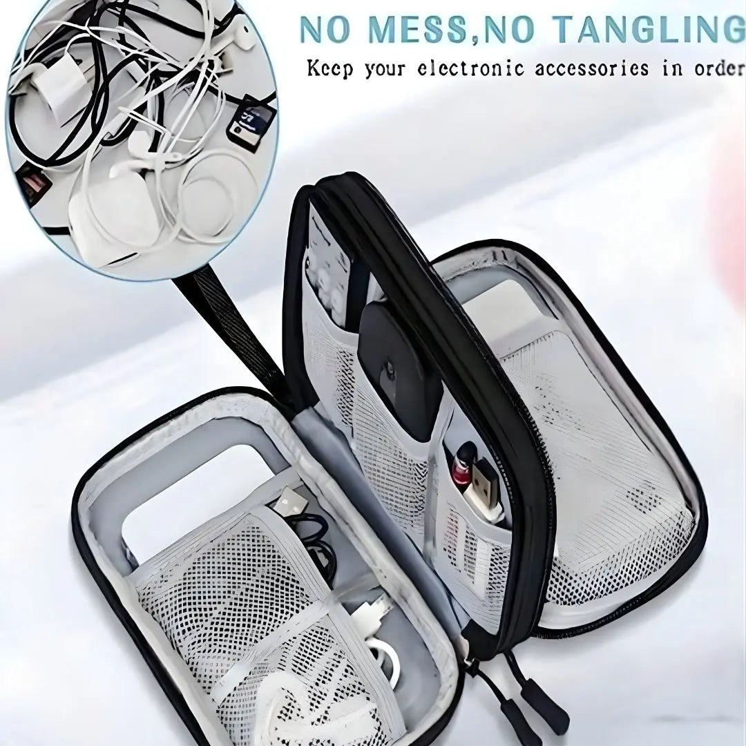 Portable Cable Organizer Pouch – Waterproof Travel Gadget Storage Bag IBRELIA