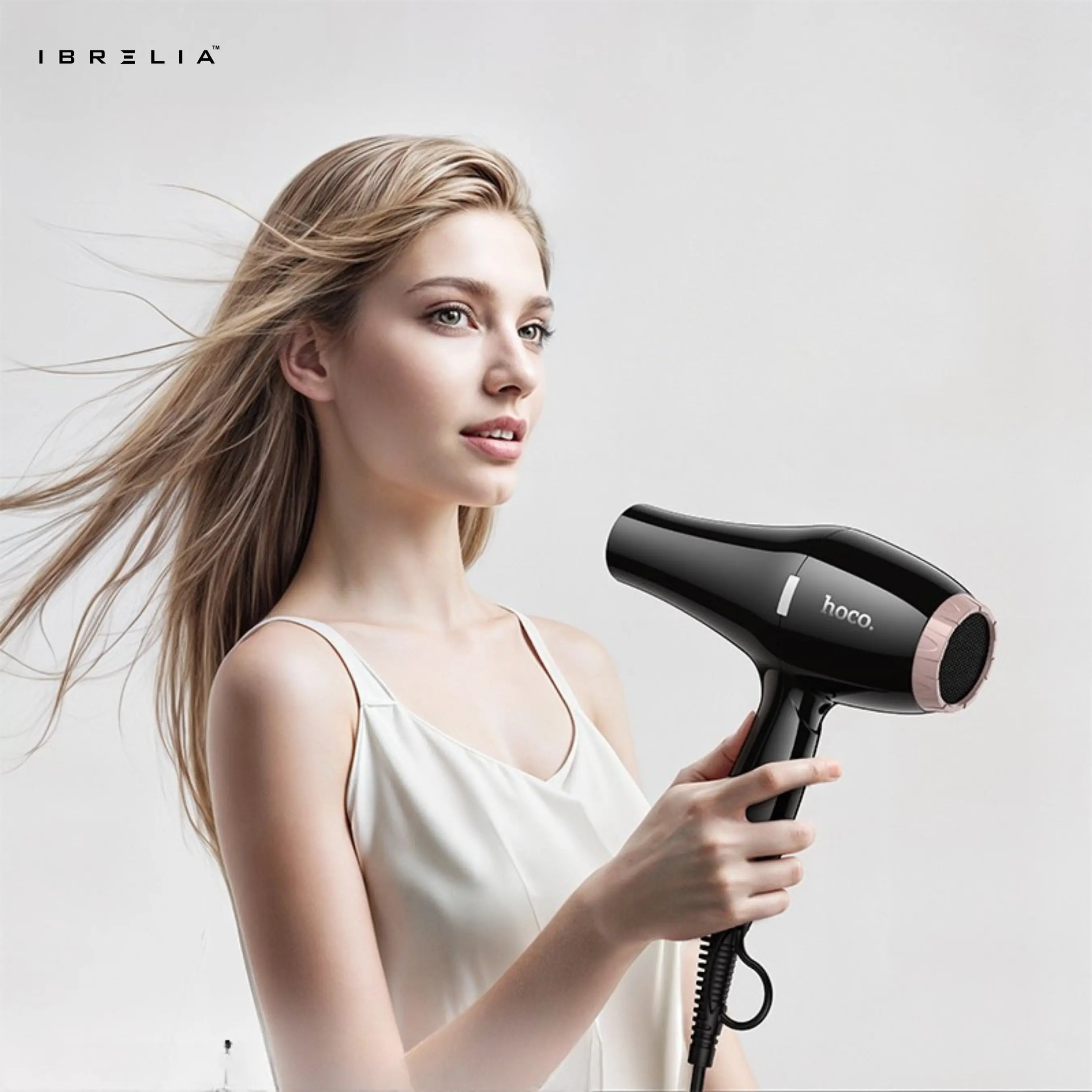 HOCO HP17 Professional Hot & Cold Air Hair Dryer | 1650W Powerful Motor | 3 Heat Modes & 2 Speed Settings | IBRELIA™ IBRELIA