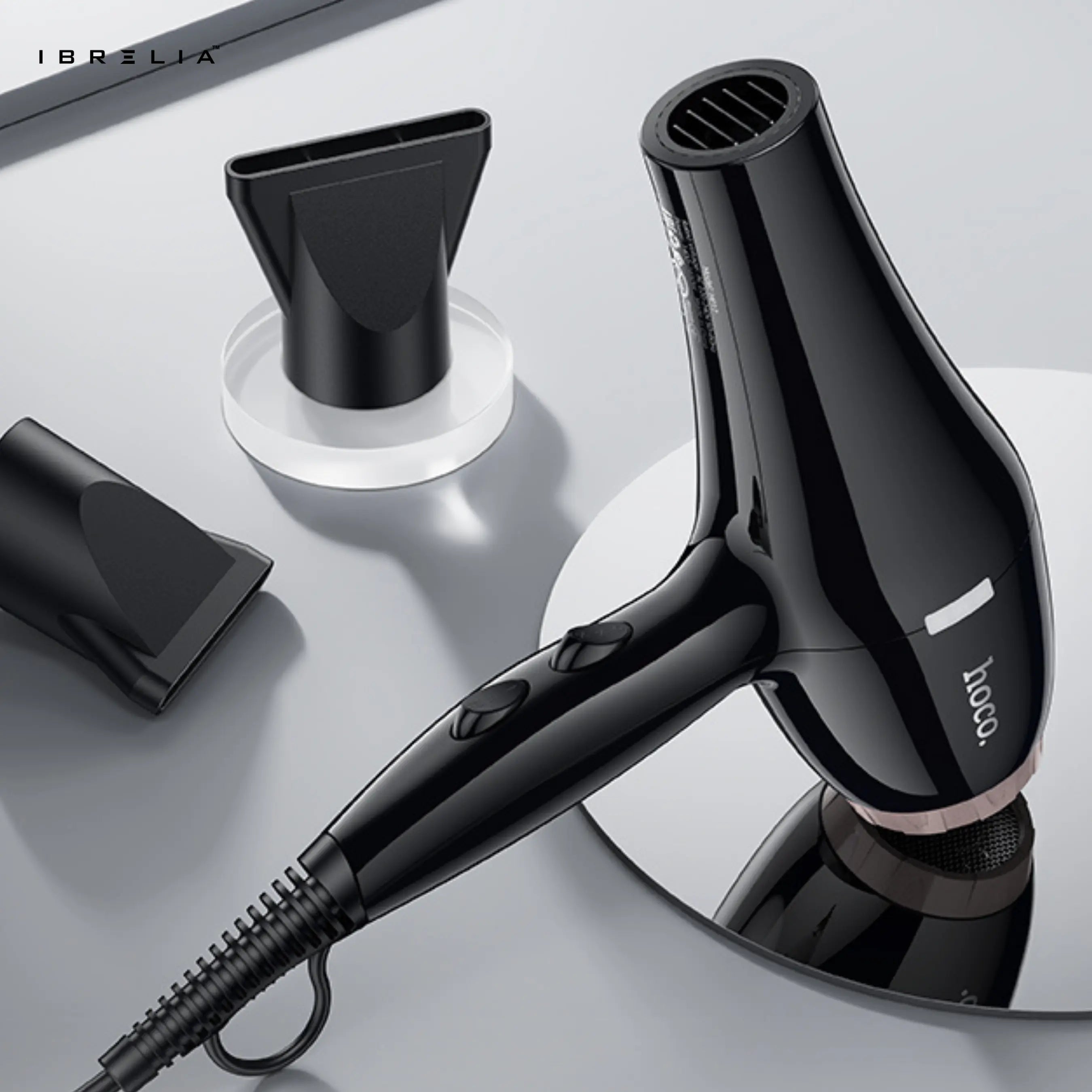HOCO HP17 Professional Hot & Cold Air Hair Dryer | 1650W Powerful Motor | 3 Heat Modes & 2 Speed Settings | IBRELIA™ IBRELIA