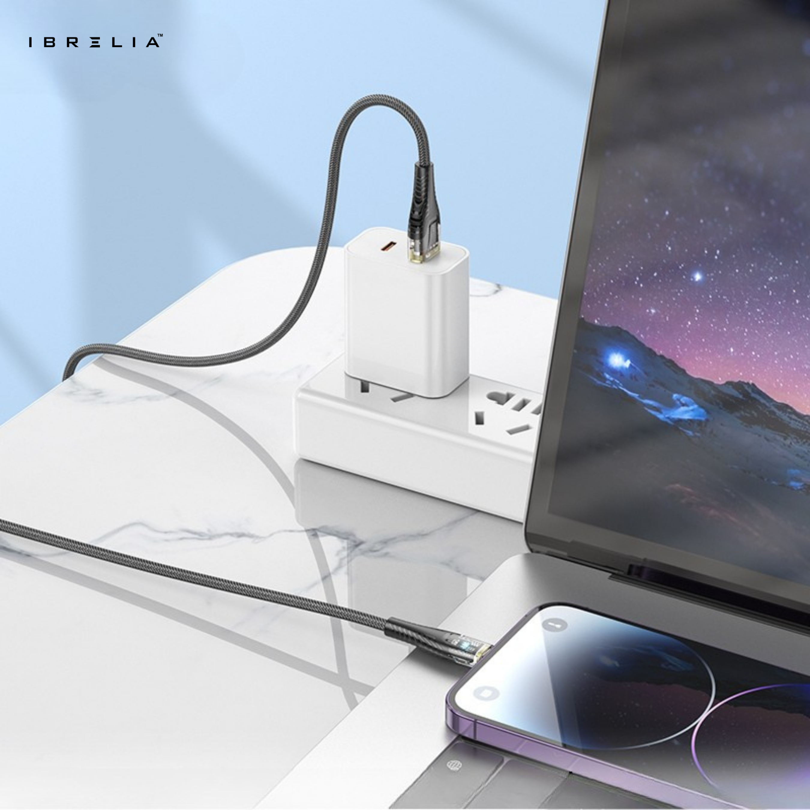 HOCO U121 Transparent Discovery Edition 2.4A Charging Data Cable (USB-A to iP) | IBRELIA™