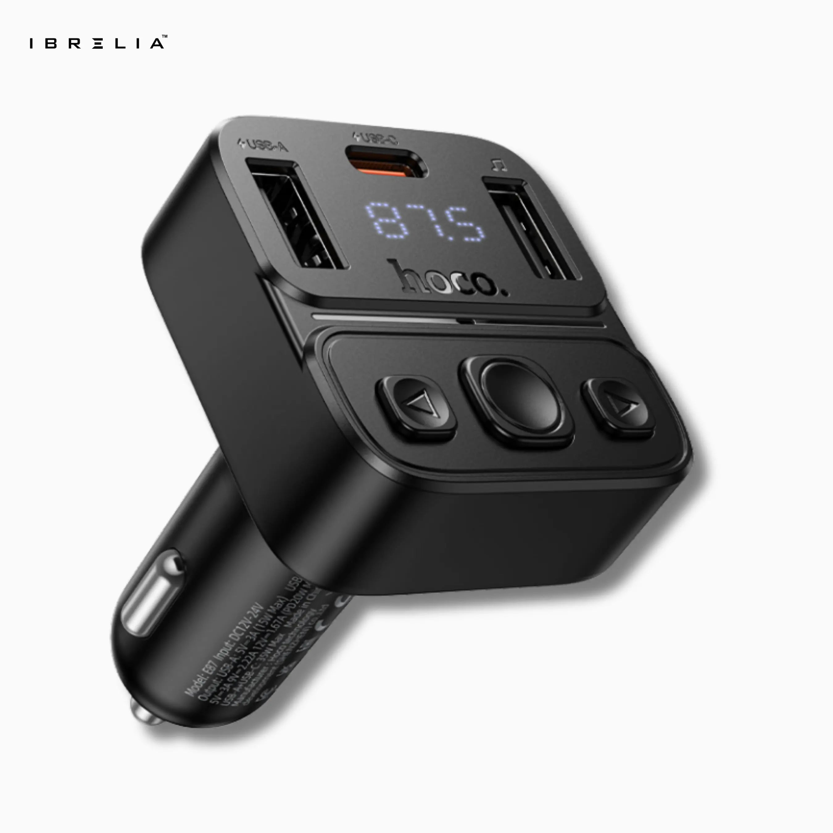 HOCO E87 – 35W High-Power In-Car Wireless FM Transmitter | IBRELIA™ IBRELIA