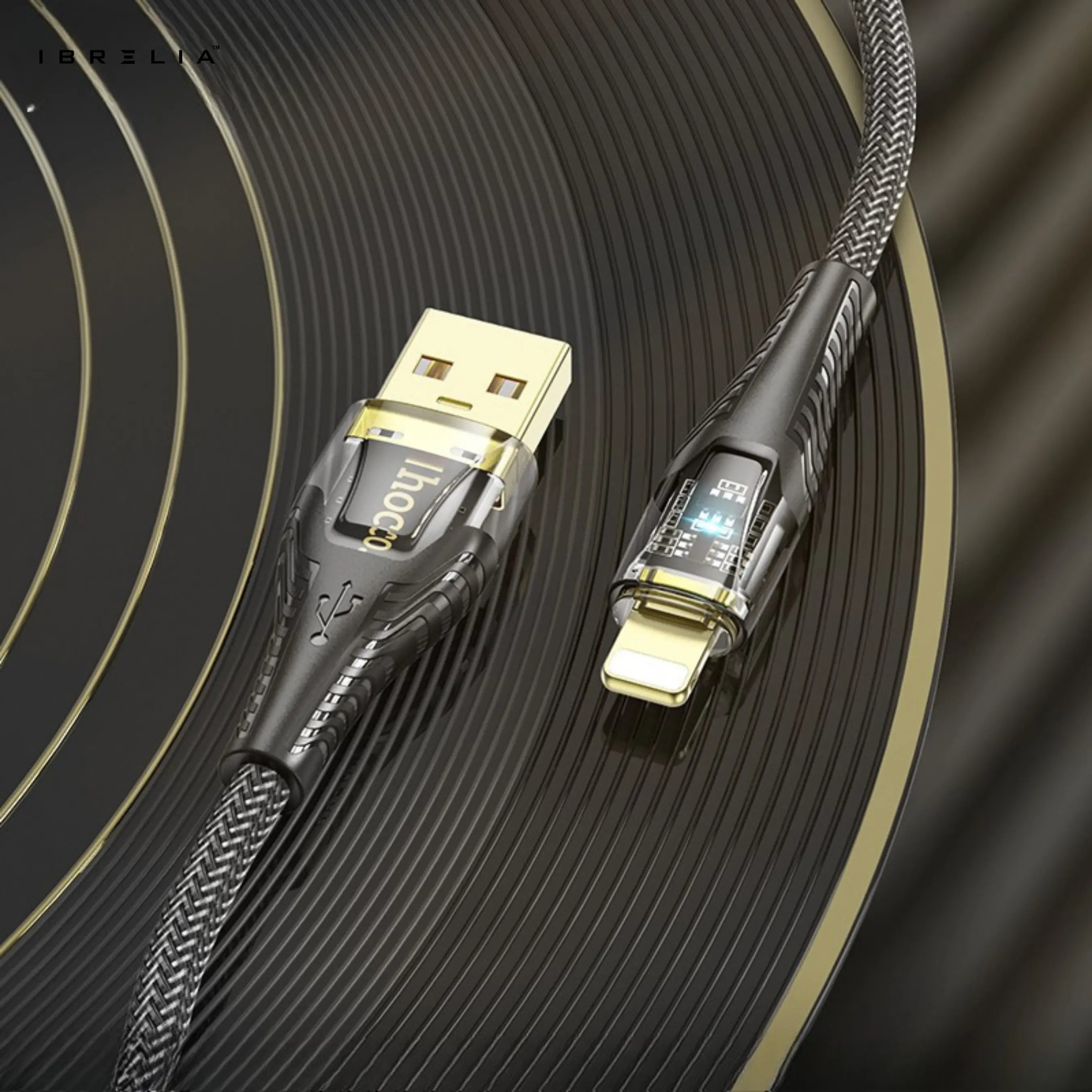 HOCO U121 Transparent Discovery Edition 2.4A Charging Data Cable (USB-A to iP) | IBRELIA™ IBRELIA