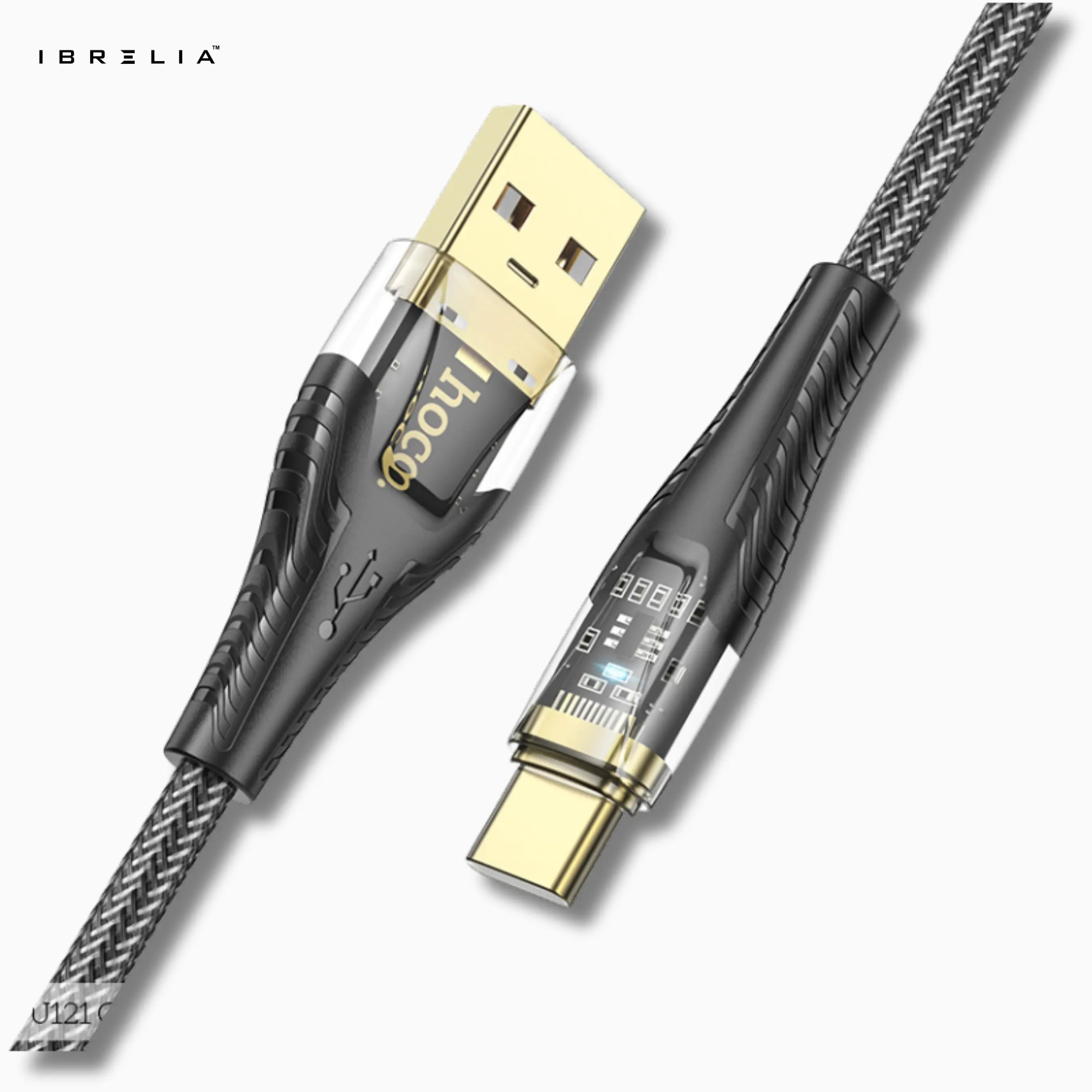 HOCO U121 Transparent Discovery Edition 2.4A Charging Data Cable (USB-A to Type-C) | IBRELIA™ IBRELIA
