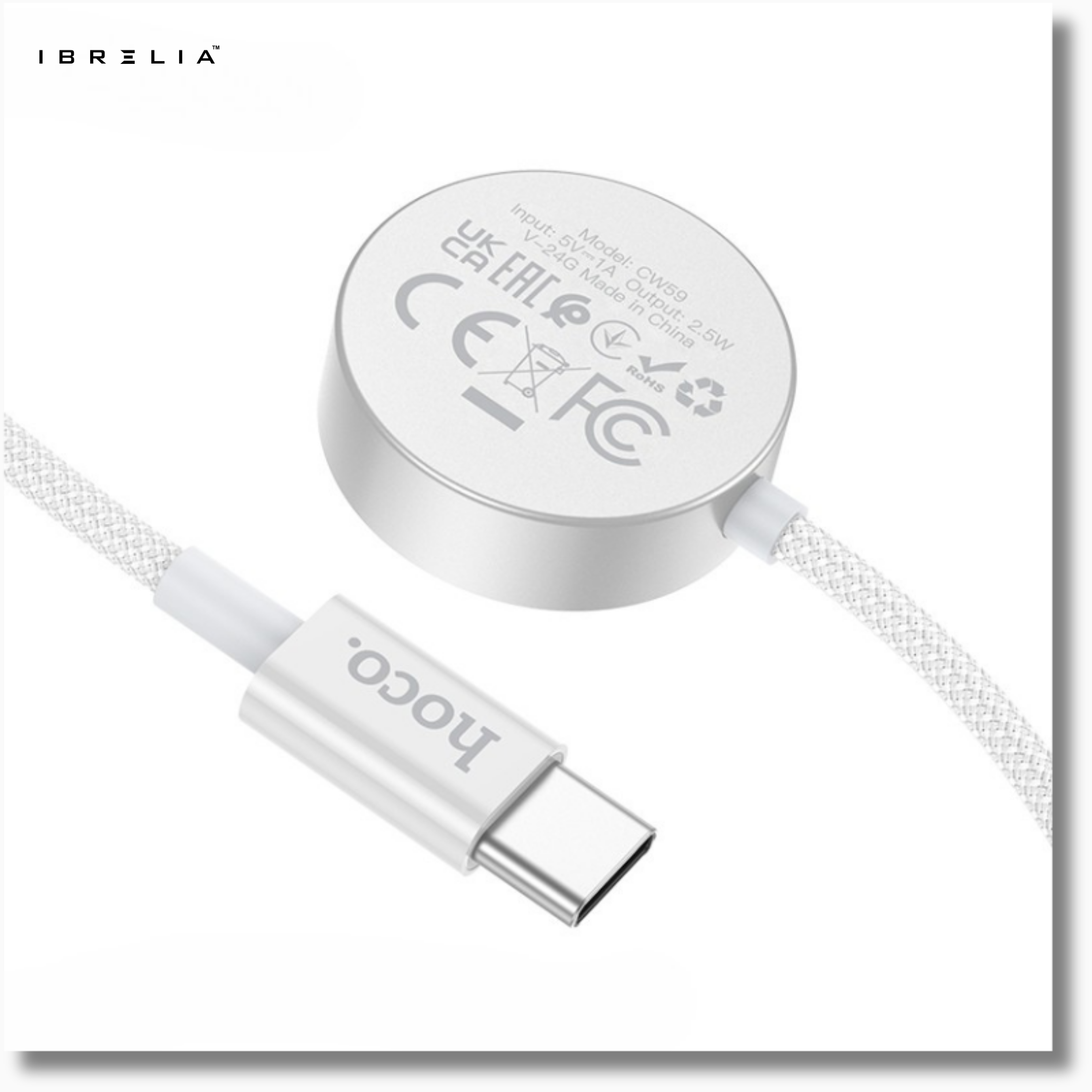 HOCO Magnetic Wireless Watch Charger CW59 – Apple Watch Fast Charging (1–9, SE/SE2, Ultra/Ultra 2) | IBRELIA