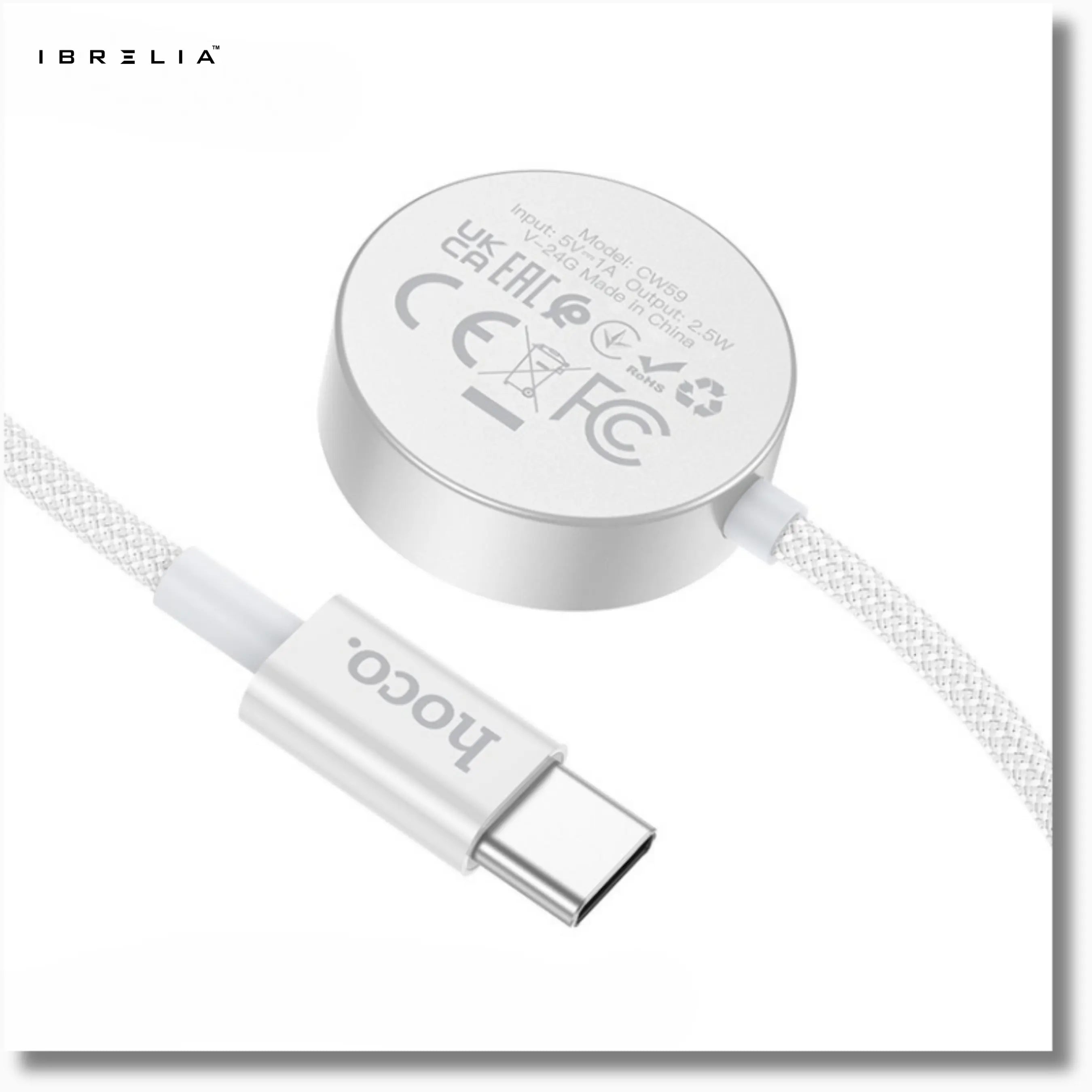 HOCO Magnetic Wireless Watch Charger CW59 – Apple Watch Fast Charging (1–9, SE/SE2, Ultra/Ultra 2) | IBRELIA IBRELIA