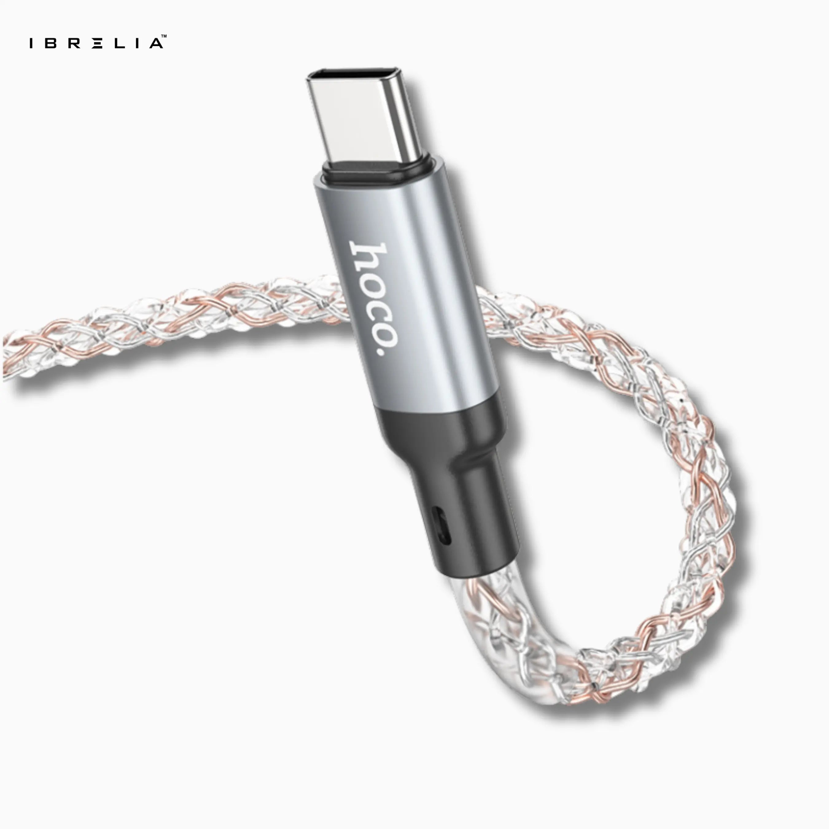 HOCO U112 Shine 60W LED Charging Data Cable (Type-C to Type-C) | IBRELIA™ IBRELIA