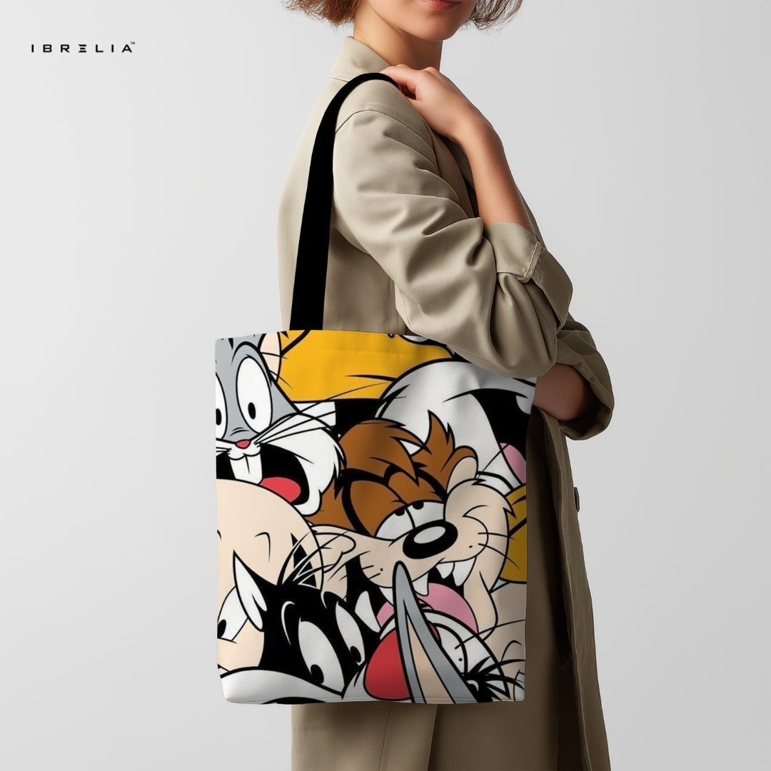 IBRELIA™ Classic Cartoon Characters Tote Bag – Retro Animation Tote