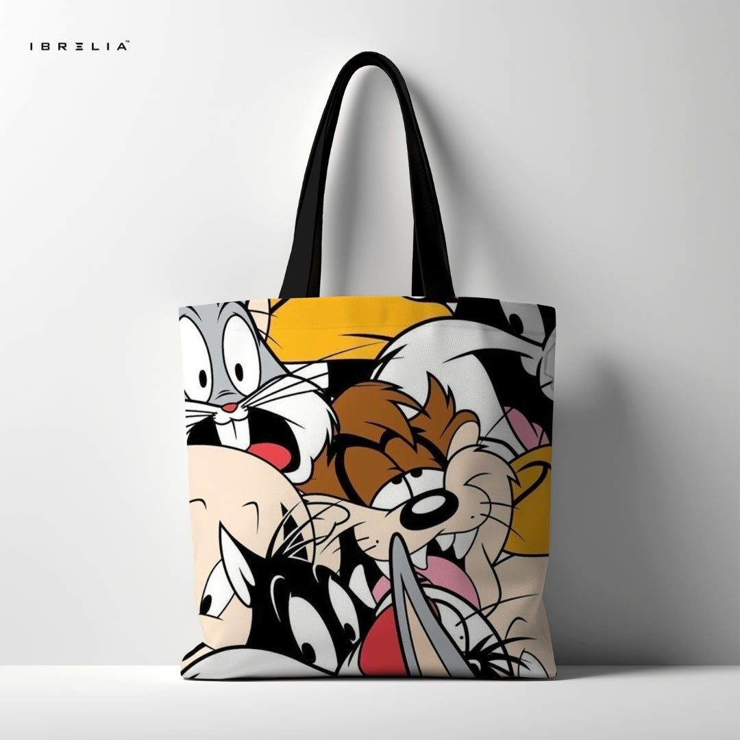 IBRELIA™ Classic Cartoon Characters Tote Bag – Retro Animation Tote