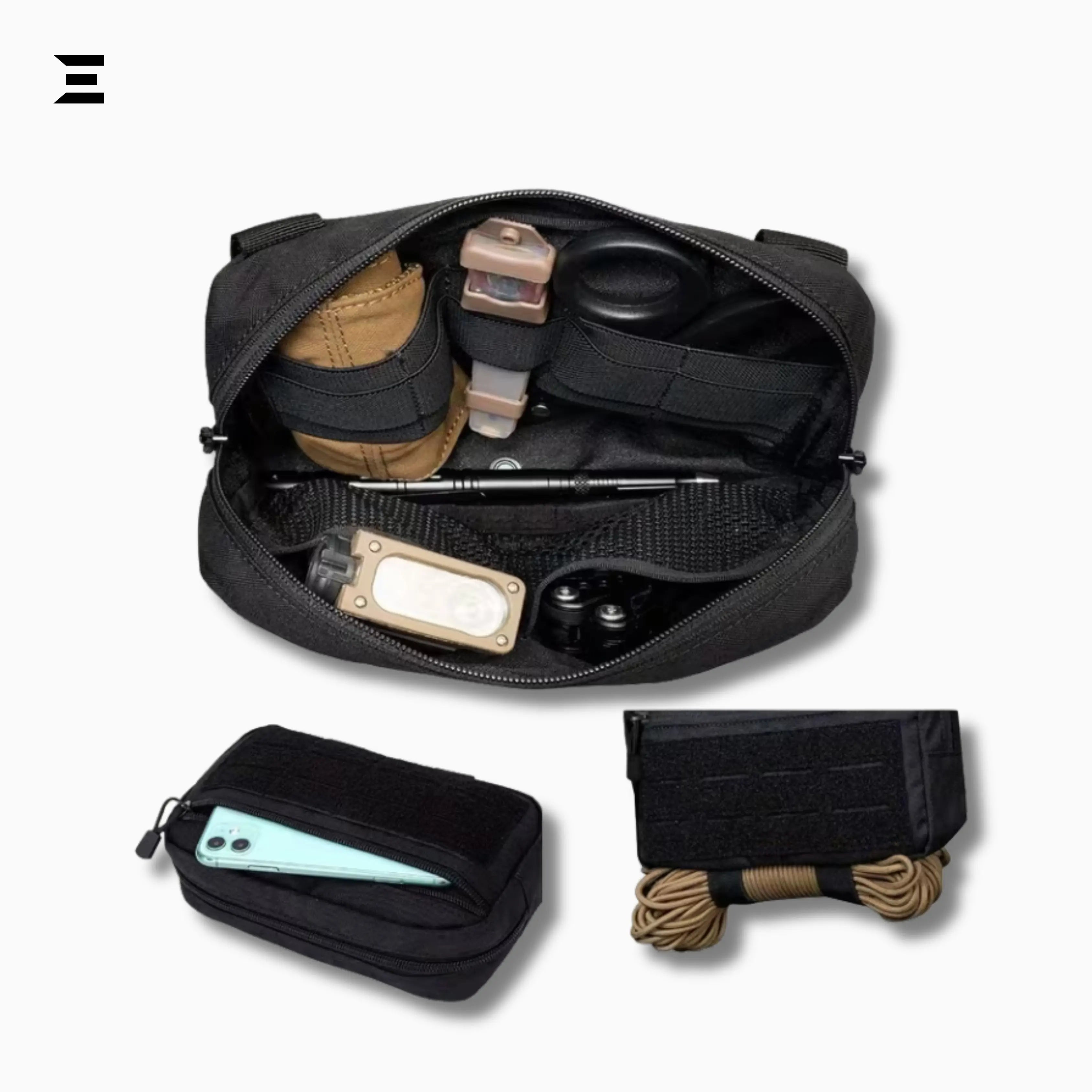 IBRELIA™ BlackOps Tactical Admin Pouch – Premium 1000D MOLLE EDC Organizer IBRELIA