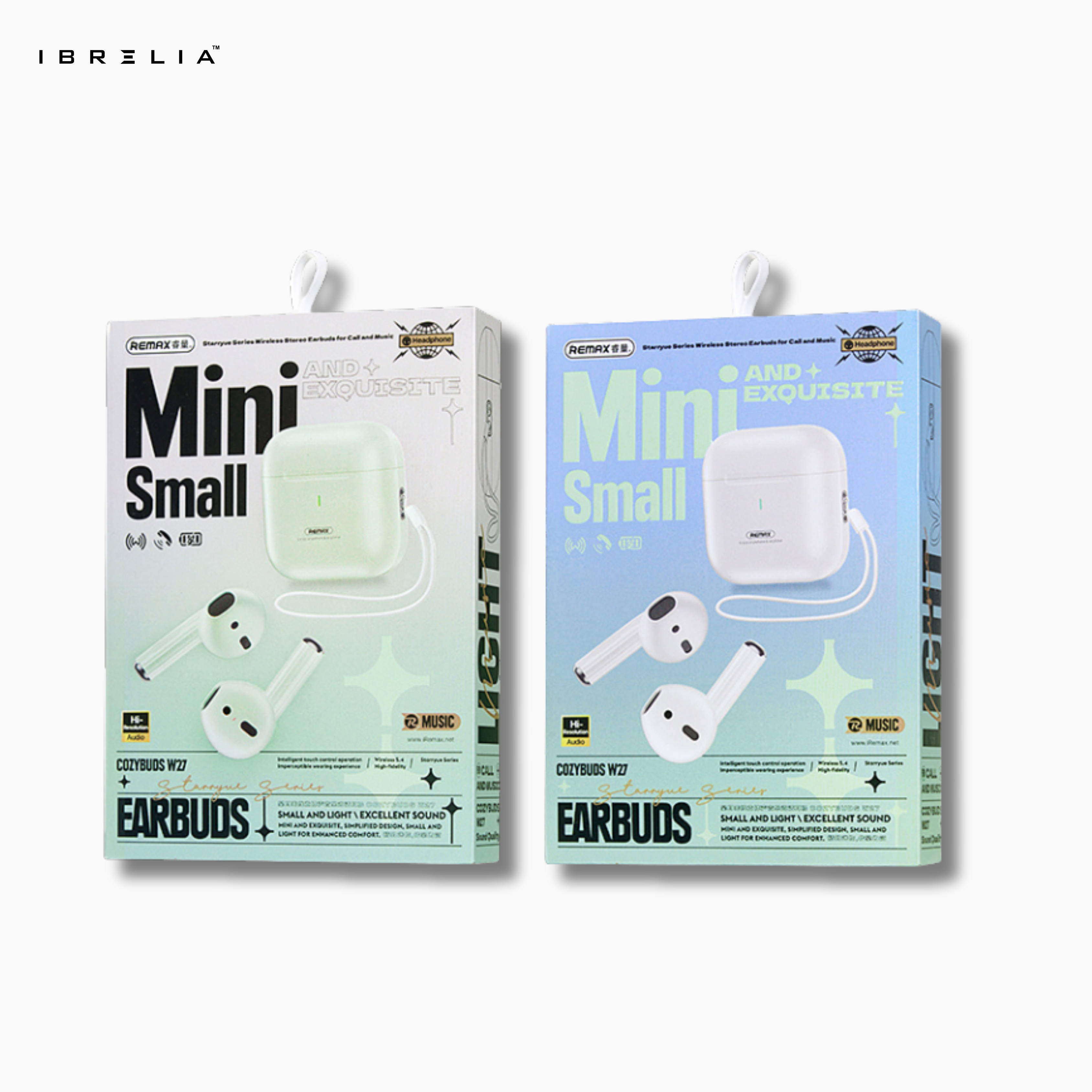 REMAX CozyBuds W27 Wireless Stereo Earbuds | Mini & Lightweight Design | Starryue Series | IBRELIA™