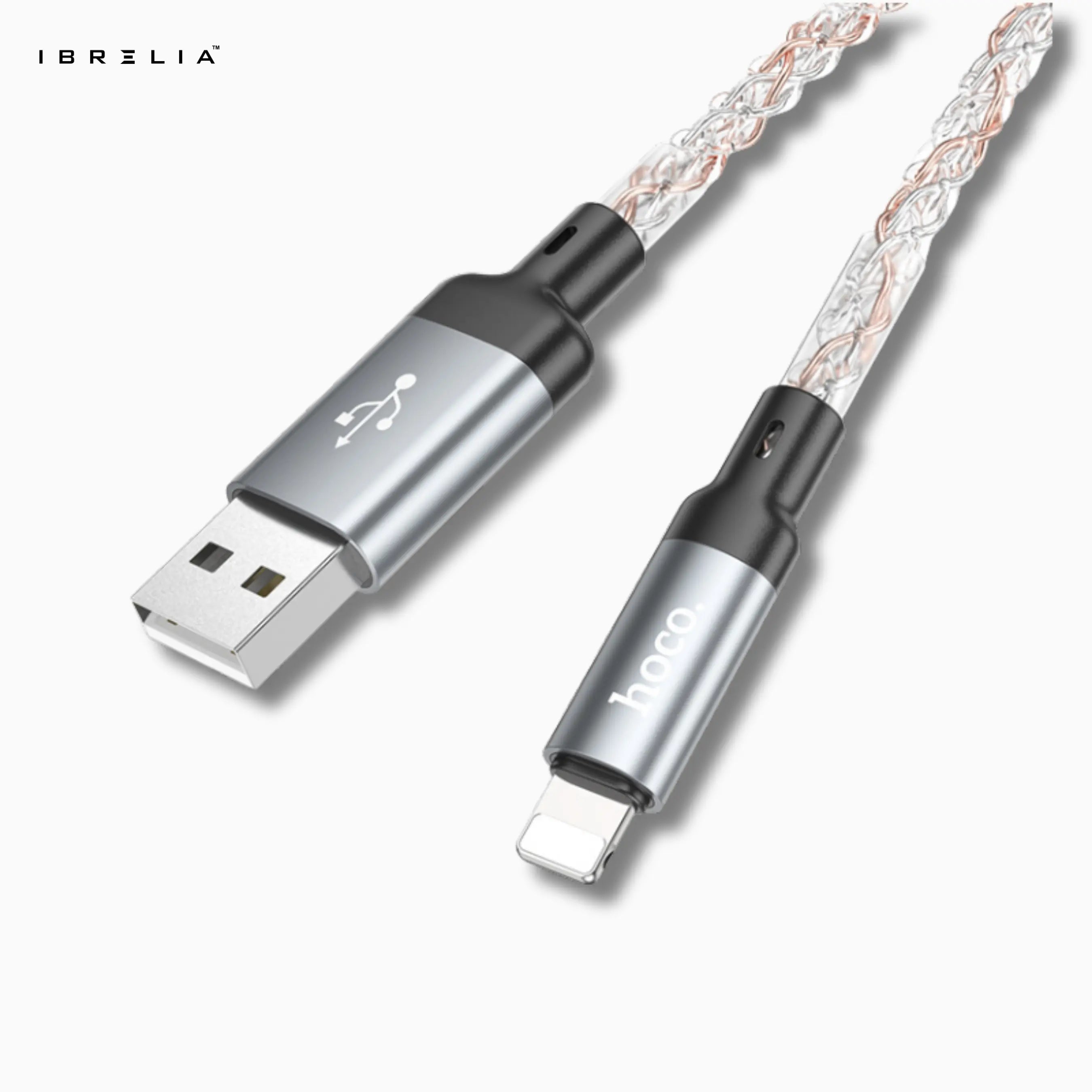 HOCO U112 Shine LED Charging Data Cable 2.4A (USB-A to iPhone) | IBRELIA™ IBRELIA