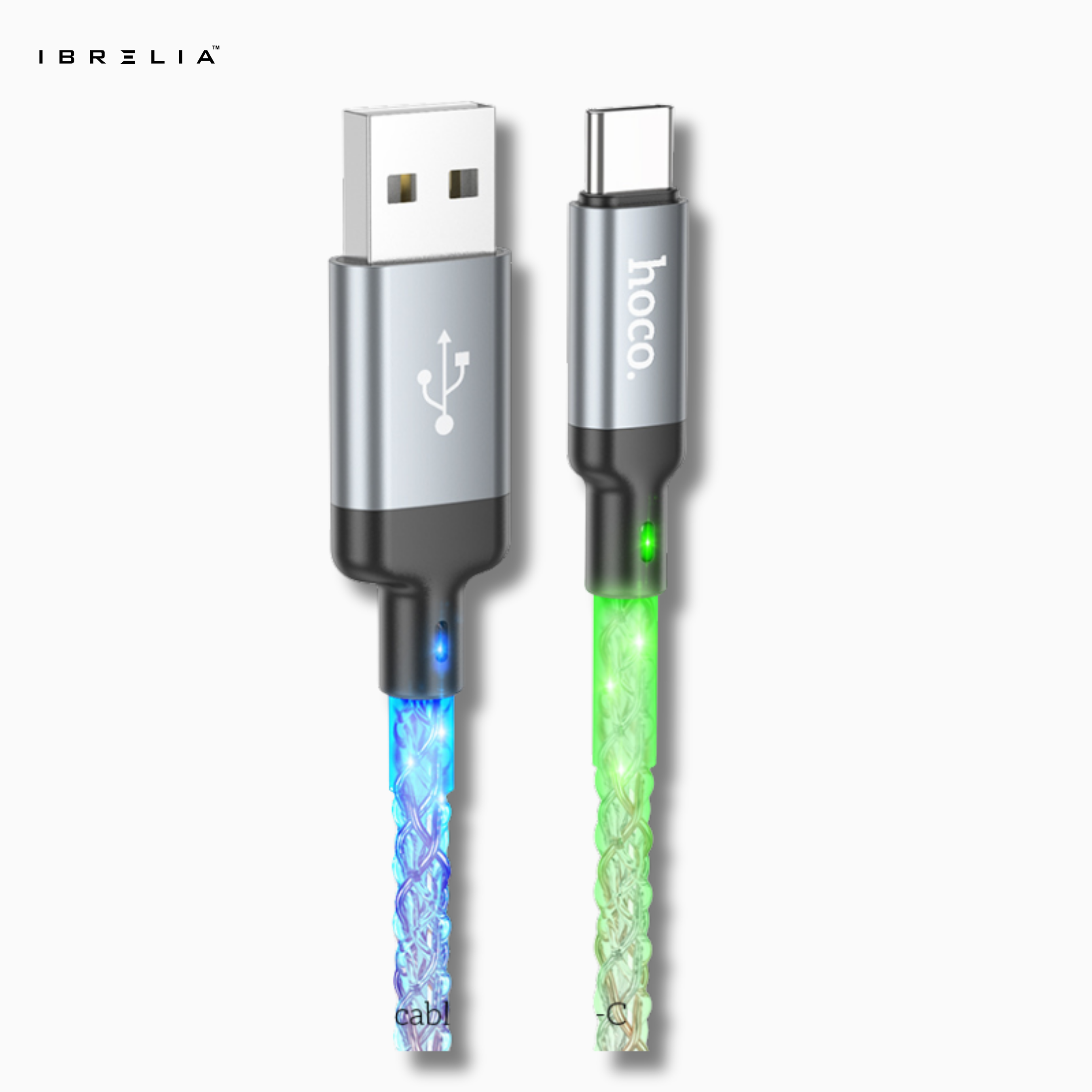 HOCO U112 Shine LED 3A Charging Data Cable (USB-A to Type-C) | IBRELIA™