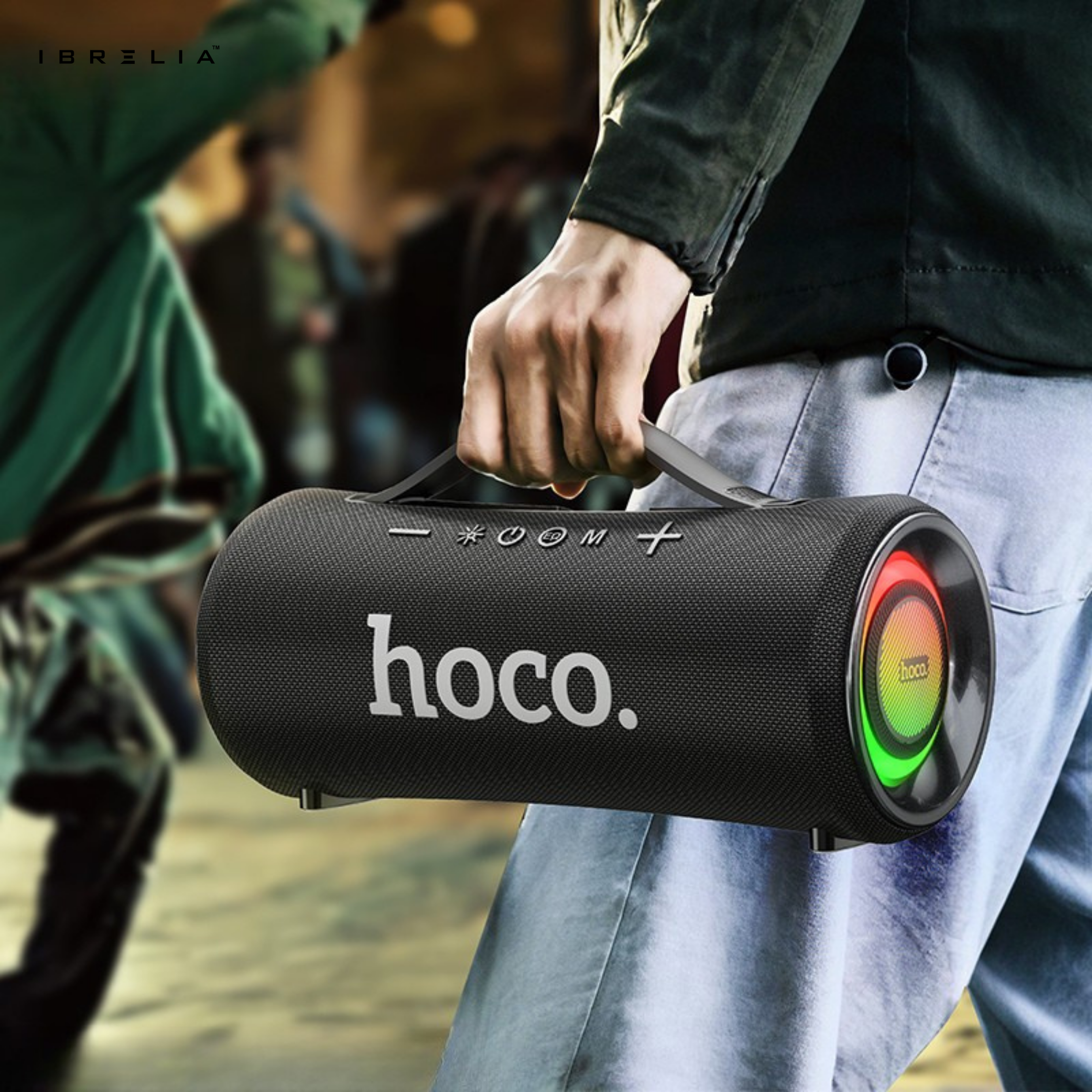 HOCO HA10 Oleada Outdoor Bluetooth Speaker | 40W Powerful Sound | TWS | RGB Lights | IBRELIA™ IBRELIA