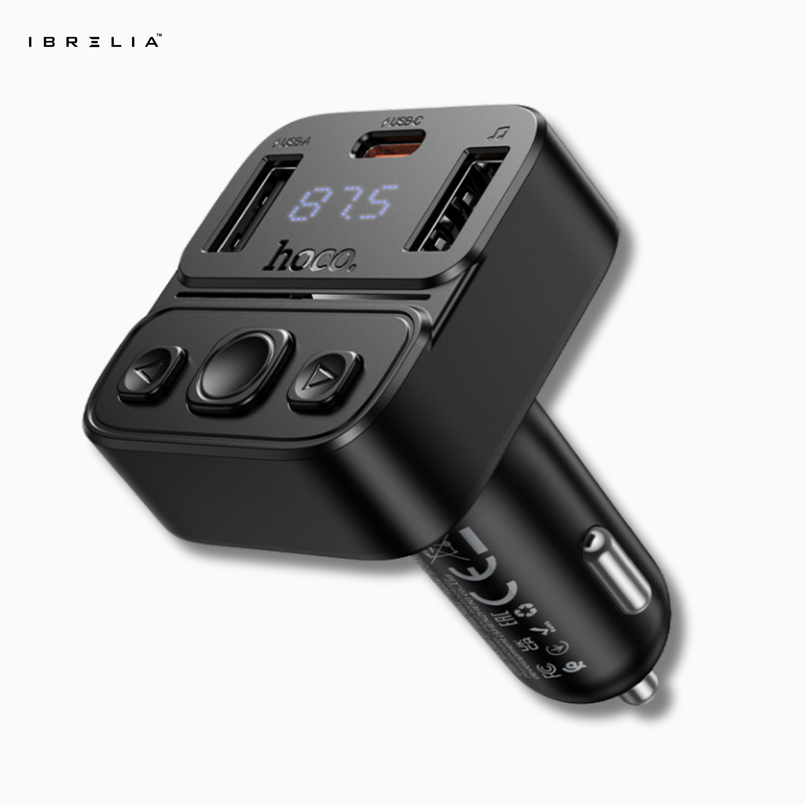 HOCO E87 – 35W High-Power In-Car Wireless FM Transmitter | IBRELIA™
