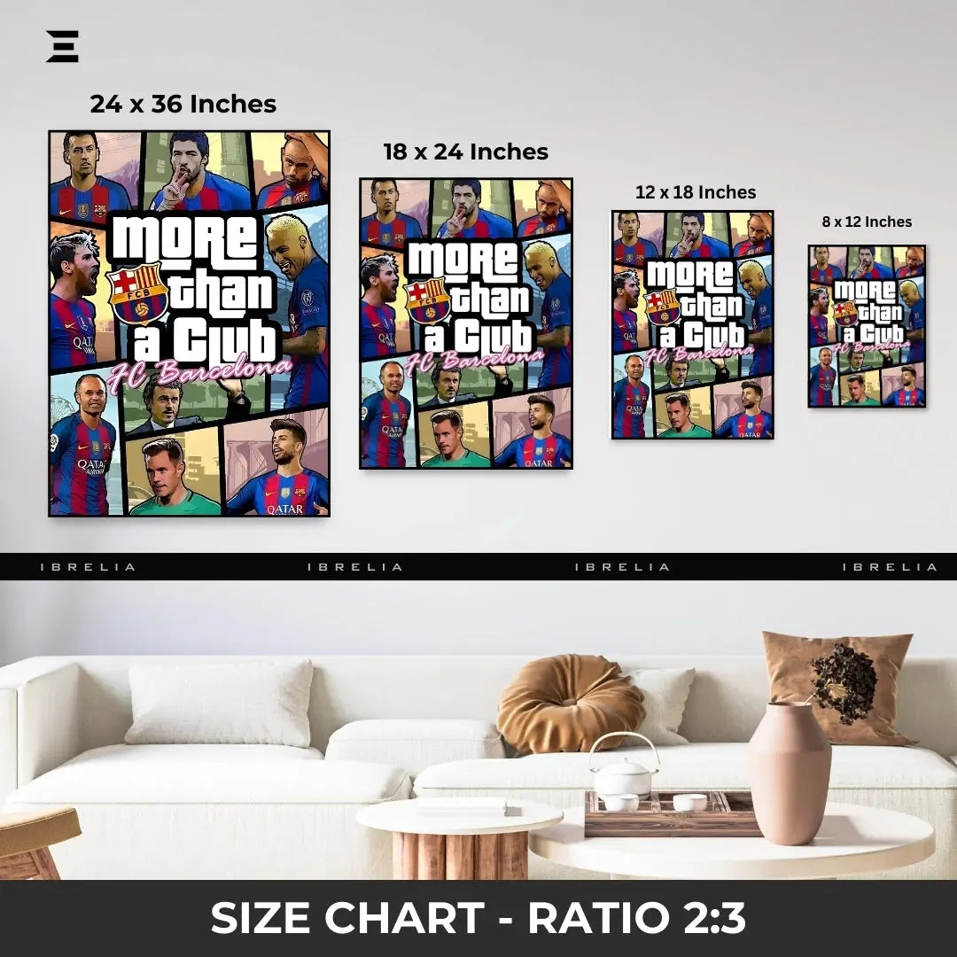 FC Barcelona Resin Wall Art – “More Than a Club” Tribute Edition | IBRELIA IBRELIA