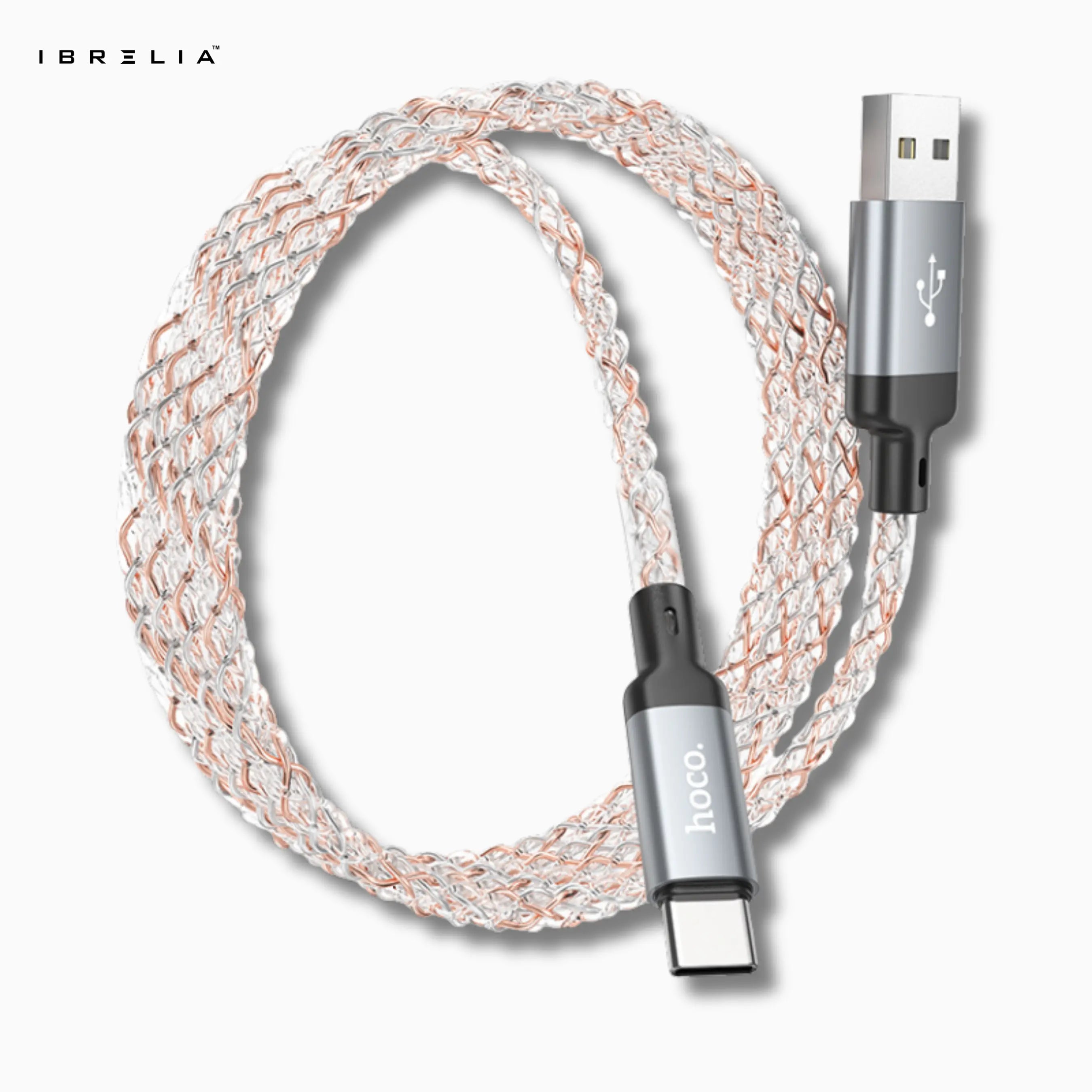 HOCO U112 Shine LED 3A Charging Data Cable (USB-A to Type-C) | IBRELIA™ IBRELIA