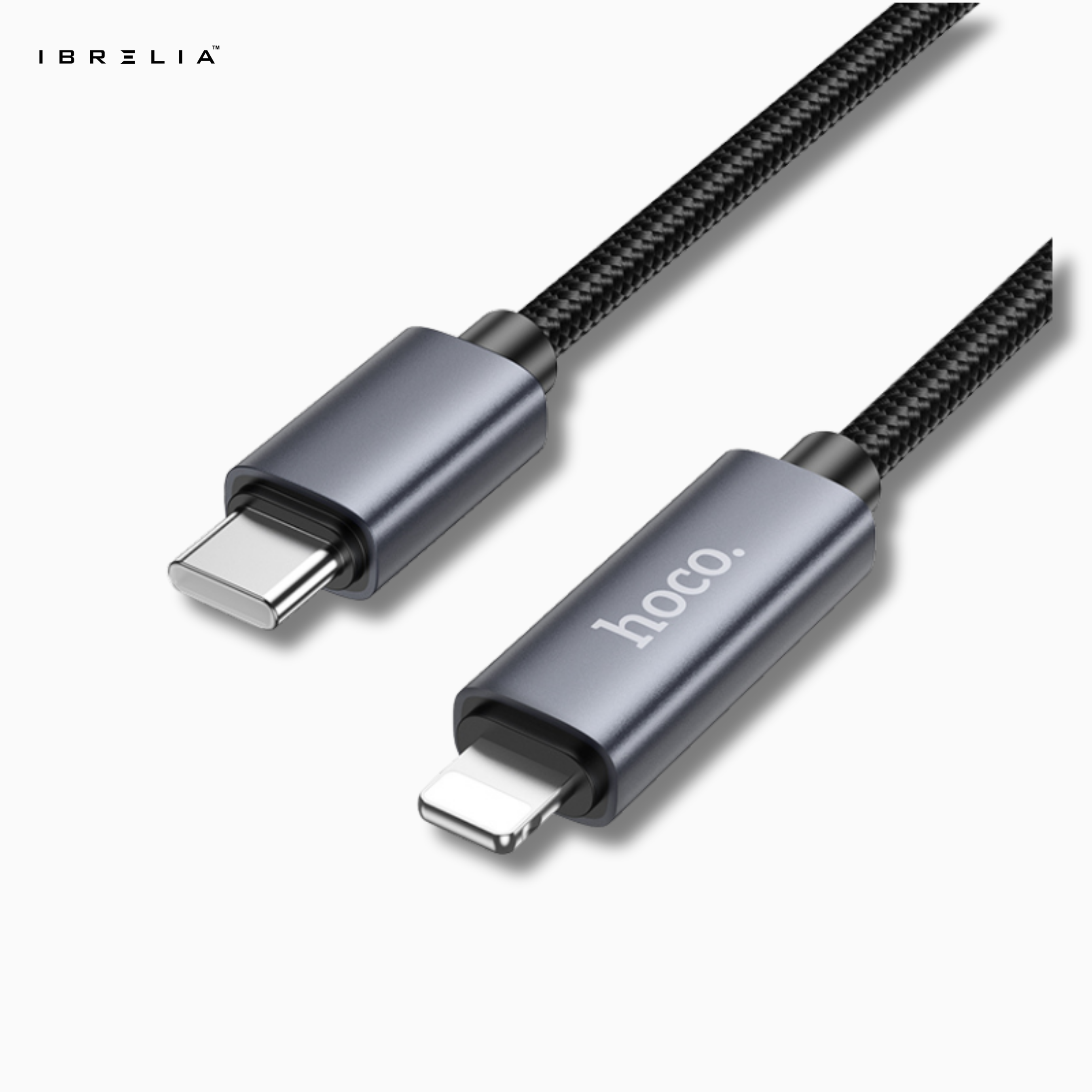 HOCO X112 Favor 27W PD Charging Data Cable with Power Display (USB-C to iP) | IBRELIA™