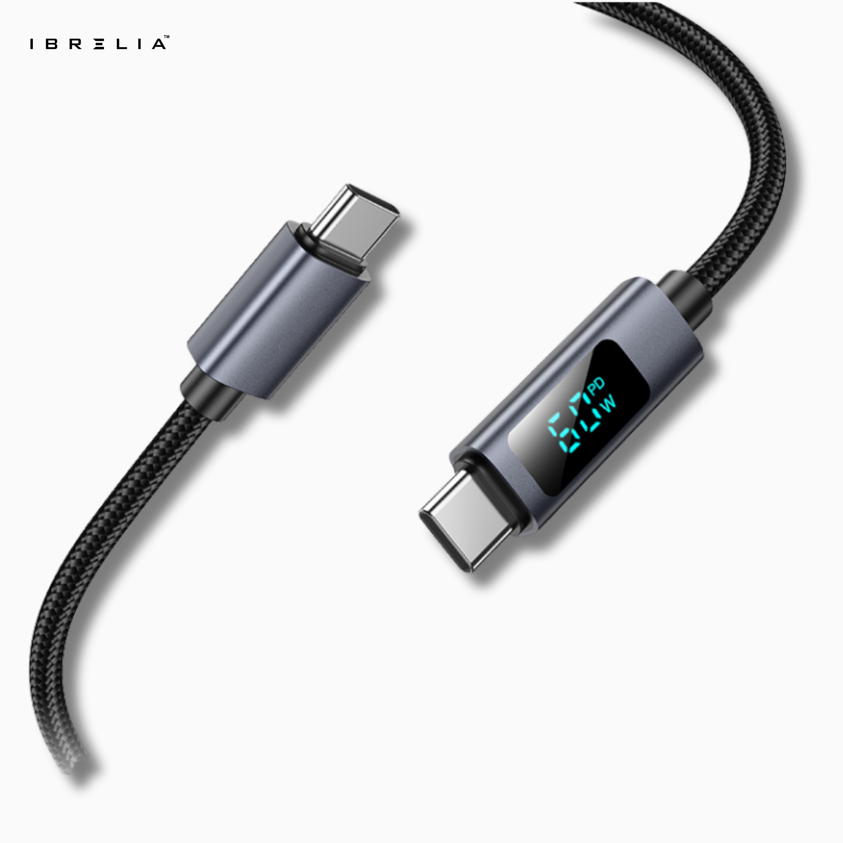 HOCO X112 Favor 60W PD Fast Charging Cable with Power Display (USB-C to USB-C) | IBRELIA™