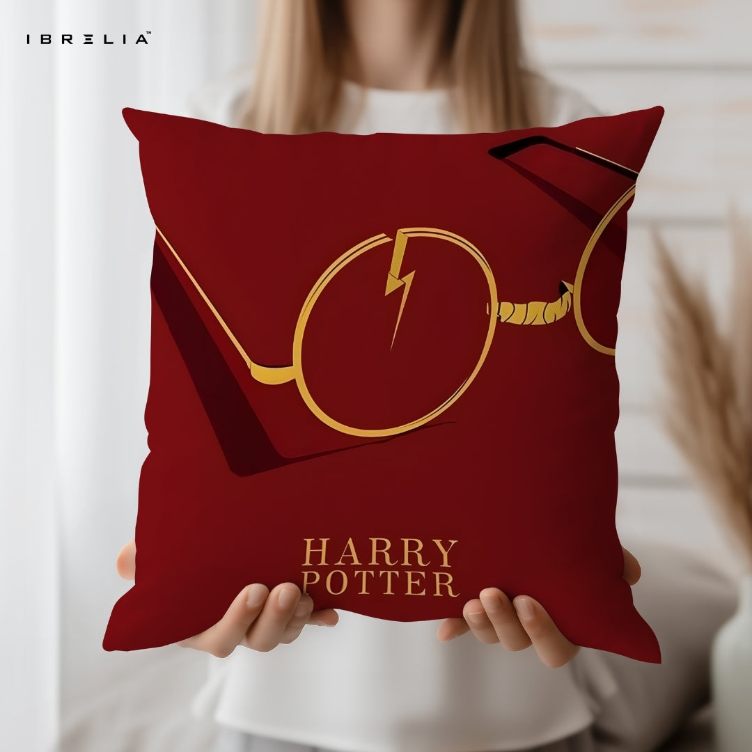 Harry Potter Inspired Cushion | Lightning Glasses Design | Minimal Wizard Aesthetic Cushion | IBRELIA™ IBRELIA