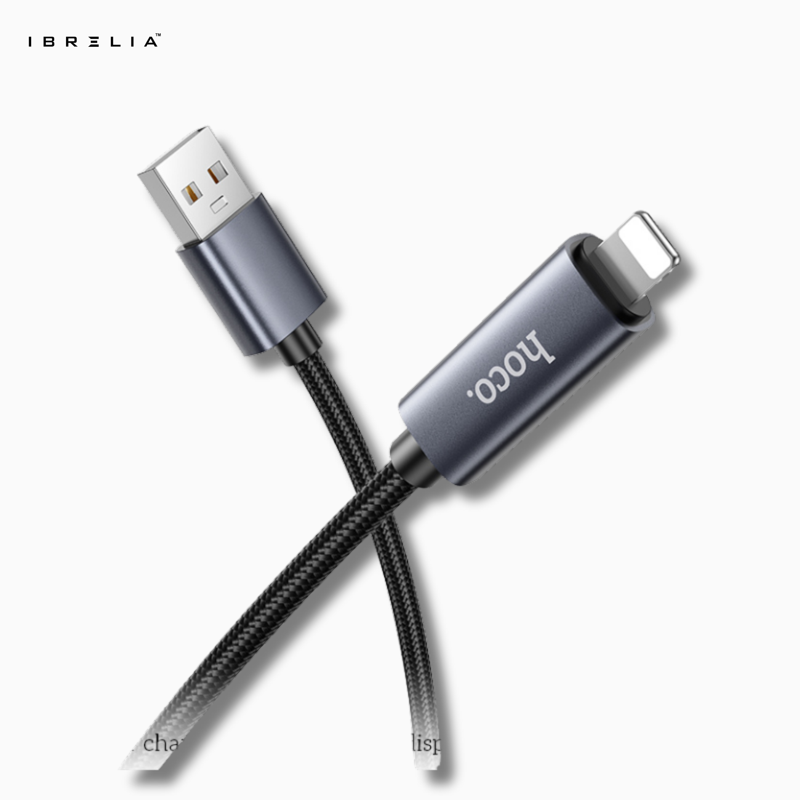 HOCO X112 Favor 2.4A Fast Charging Cable with Power Display (USB-A to iP) | IBRELIA™