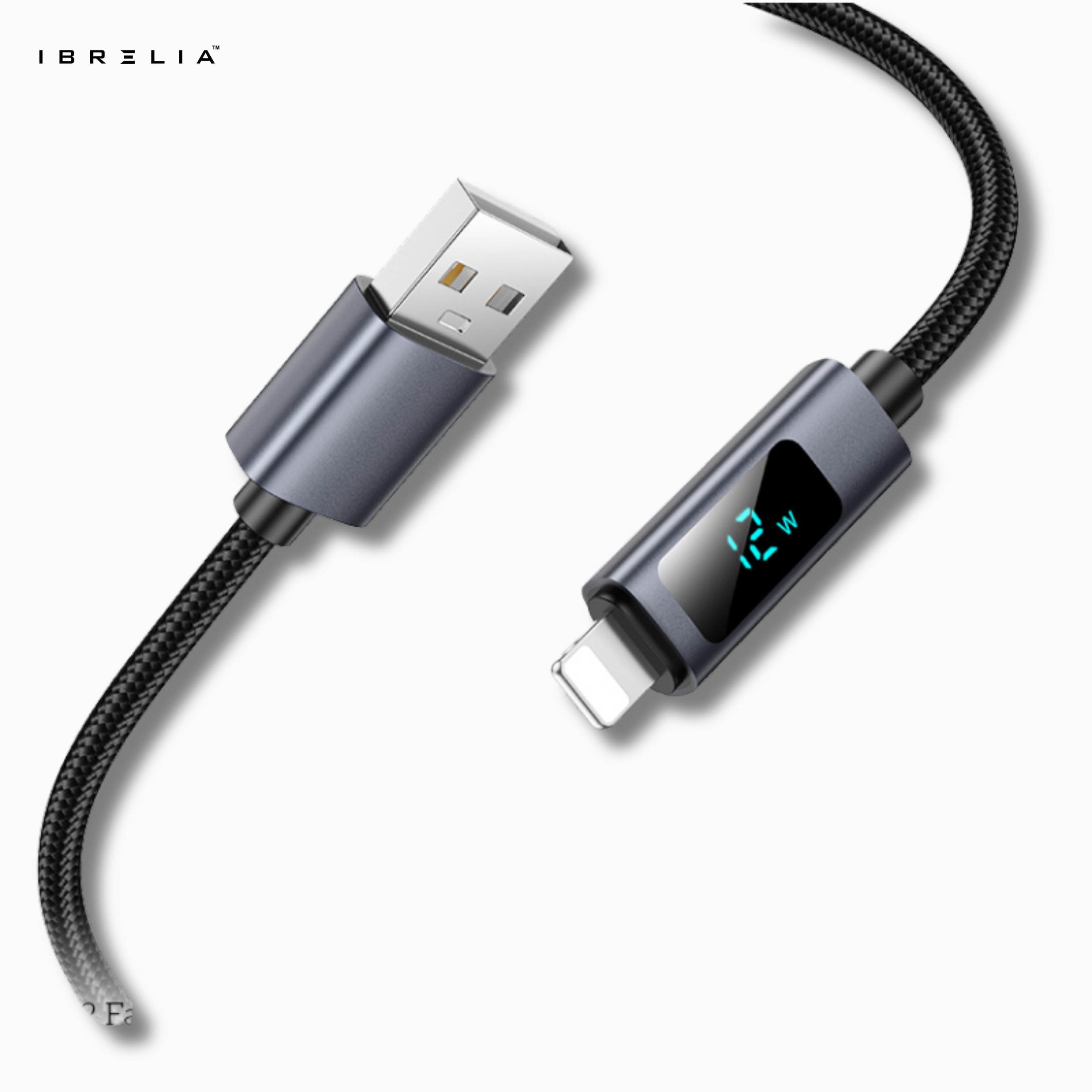HOCO X112 Favor 2.4A Fast Charging Cable with Power Display (USB-A to iP) | IBRELIA™