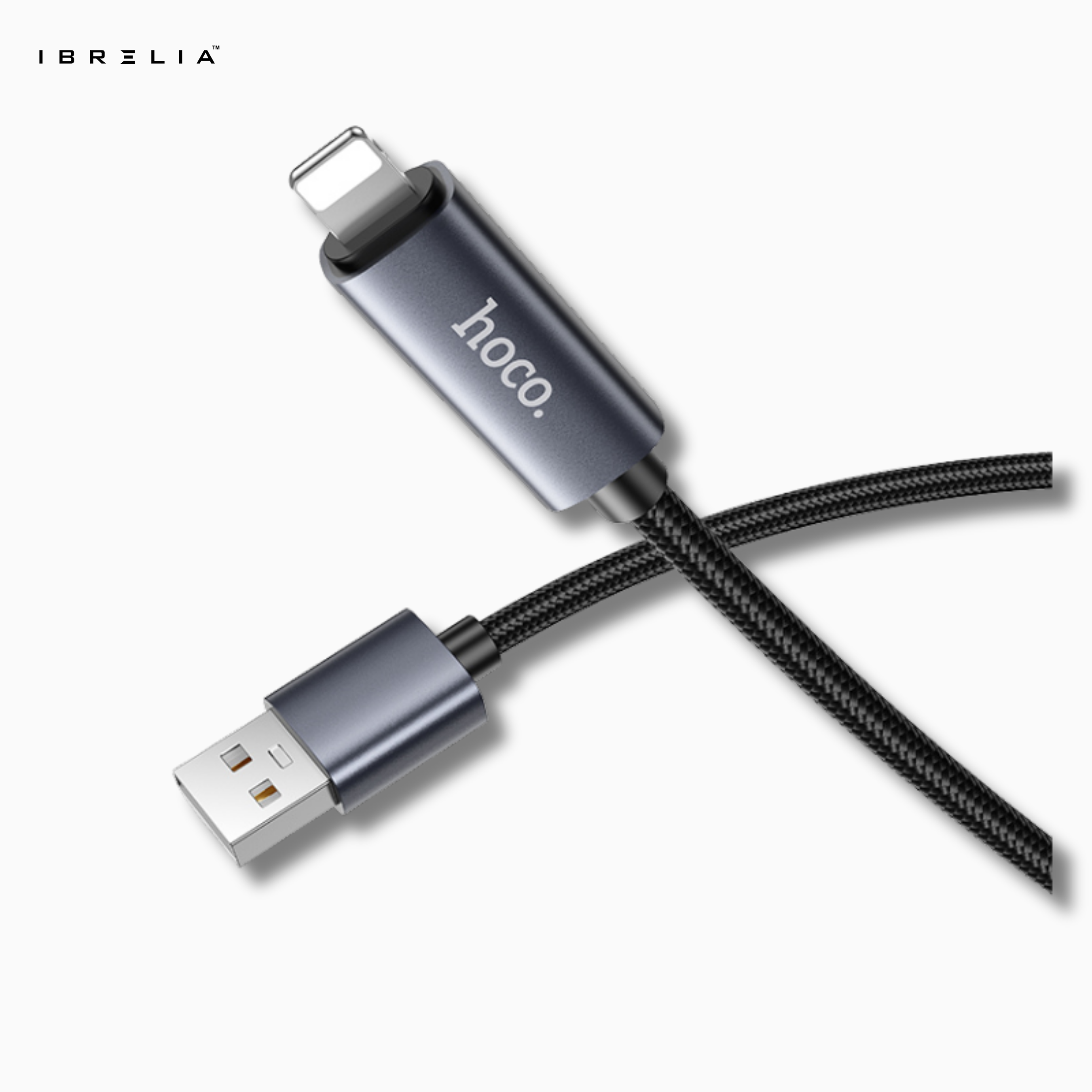 HOCO X112 Favor 2.4A Fast Charging Cable with Power Display (USB-A to iP) | IBRELIA™