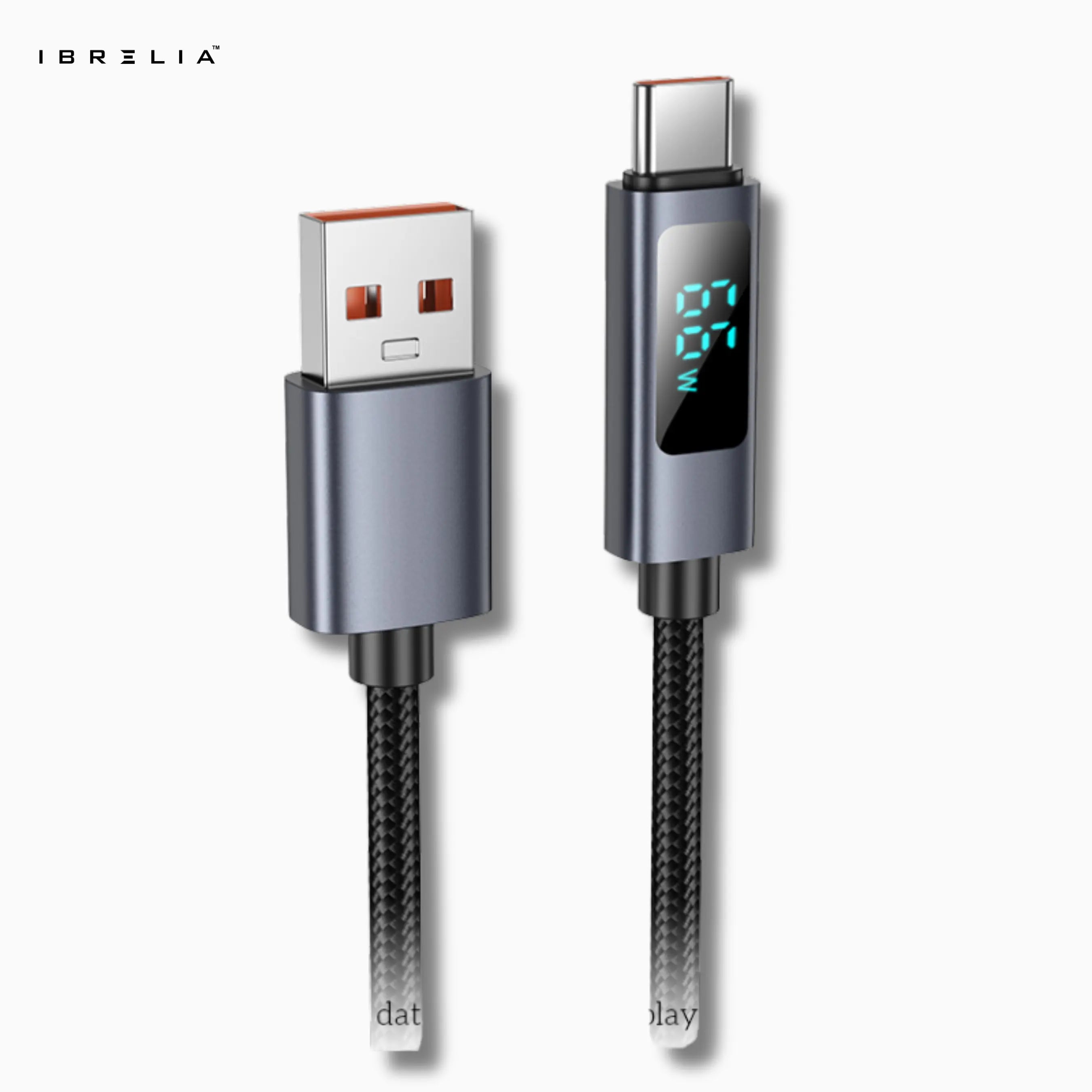 HOCO X112 Favor 5A Fast Charging Cable with Power Display (USB-A to Type-C) | IBRELIA™ IBRELIA