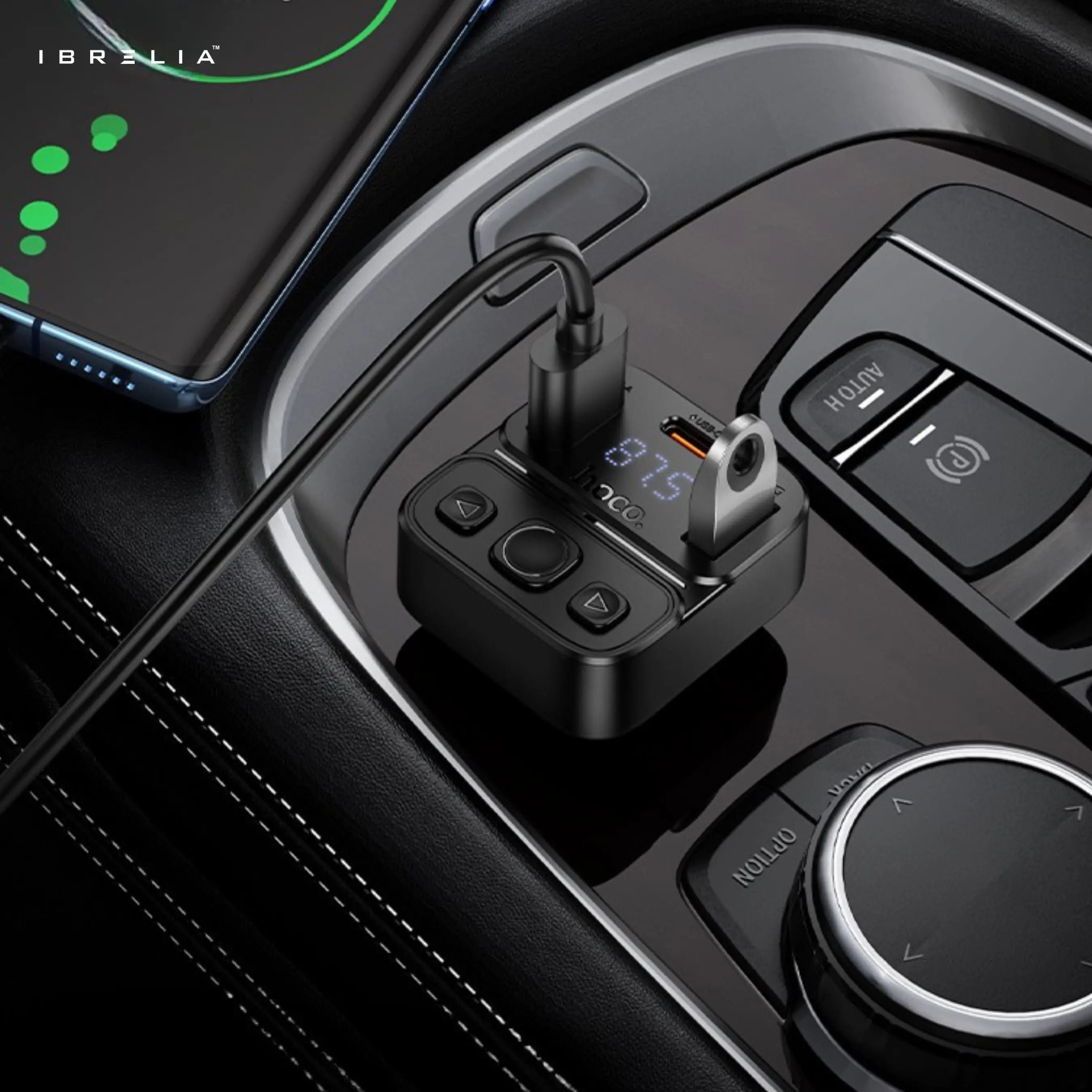 HOCO E87 – 35W High-Power In-Car Wireless FM Transmitter | IBRELIA™ IBRELIA
