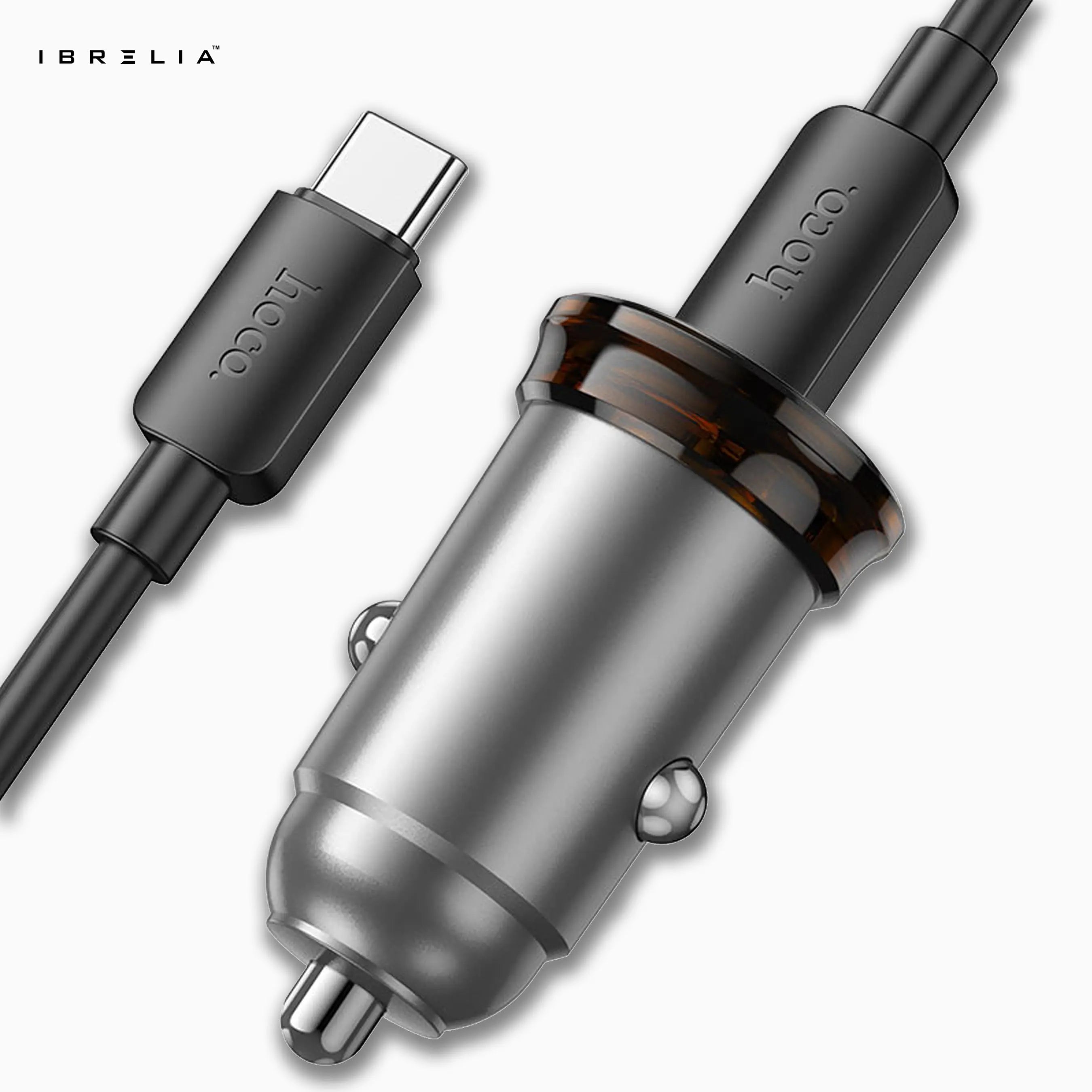 HOCO NZ16 Rigorous PD30W Mini Car Charger Set (C to iP) | 30W Fast Charging | IBRELIA™ IBRELIA