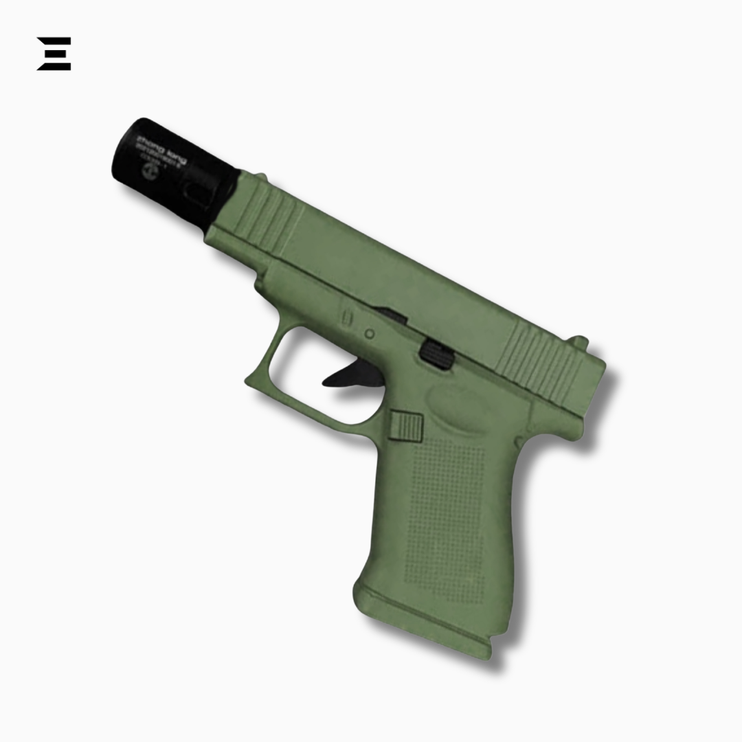 Glock Jet Flame Lighter with Detachable Muzzle – Windproof Refillable Butane Lighter IBRELIA