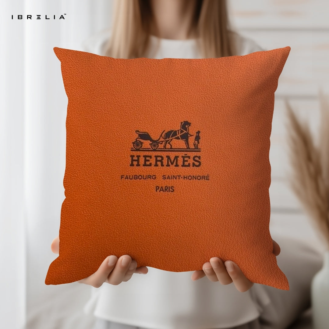 Luxury Orange Cushion 15x15 Inch | Minimal Premium Designer Style Pillow | IBRELIA™ IBRELIA