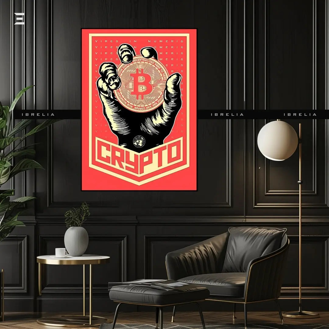 Crypto Resin Wall Art – Bitcoin Edition IBRELIA