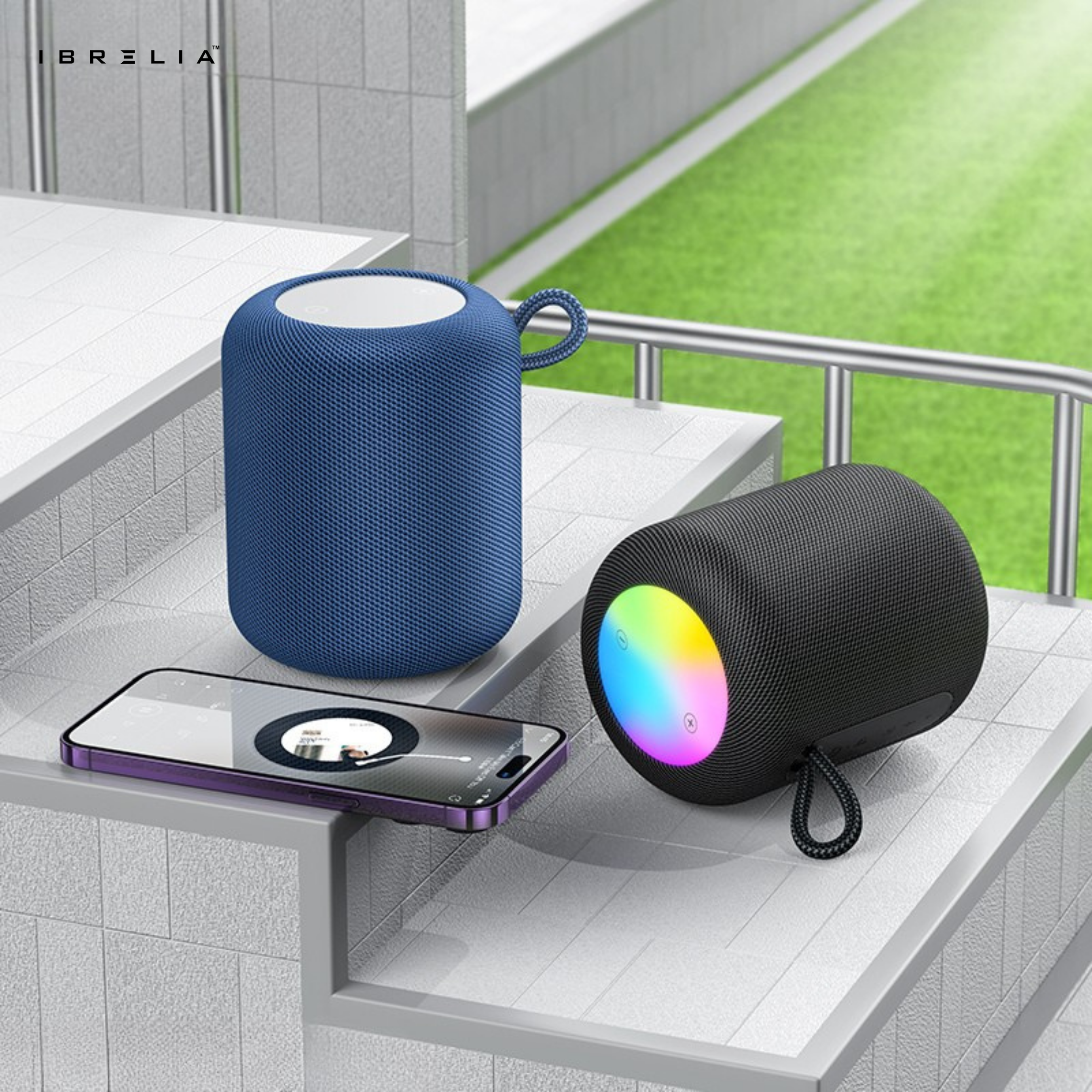 HOCO HC30 Oceano Bluetooth Speaker | 5W Bass Sound | RGB LED Touch Panel | Portable Wireless Speaker | IBRELIA™ IBRELIA