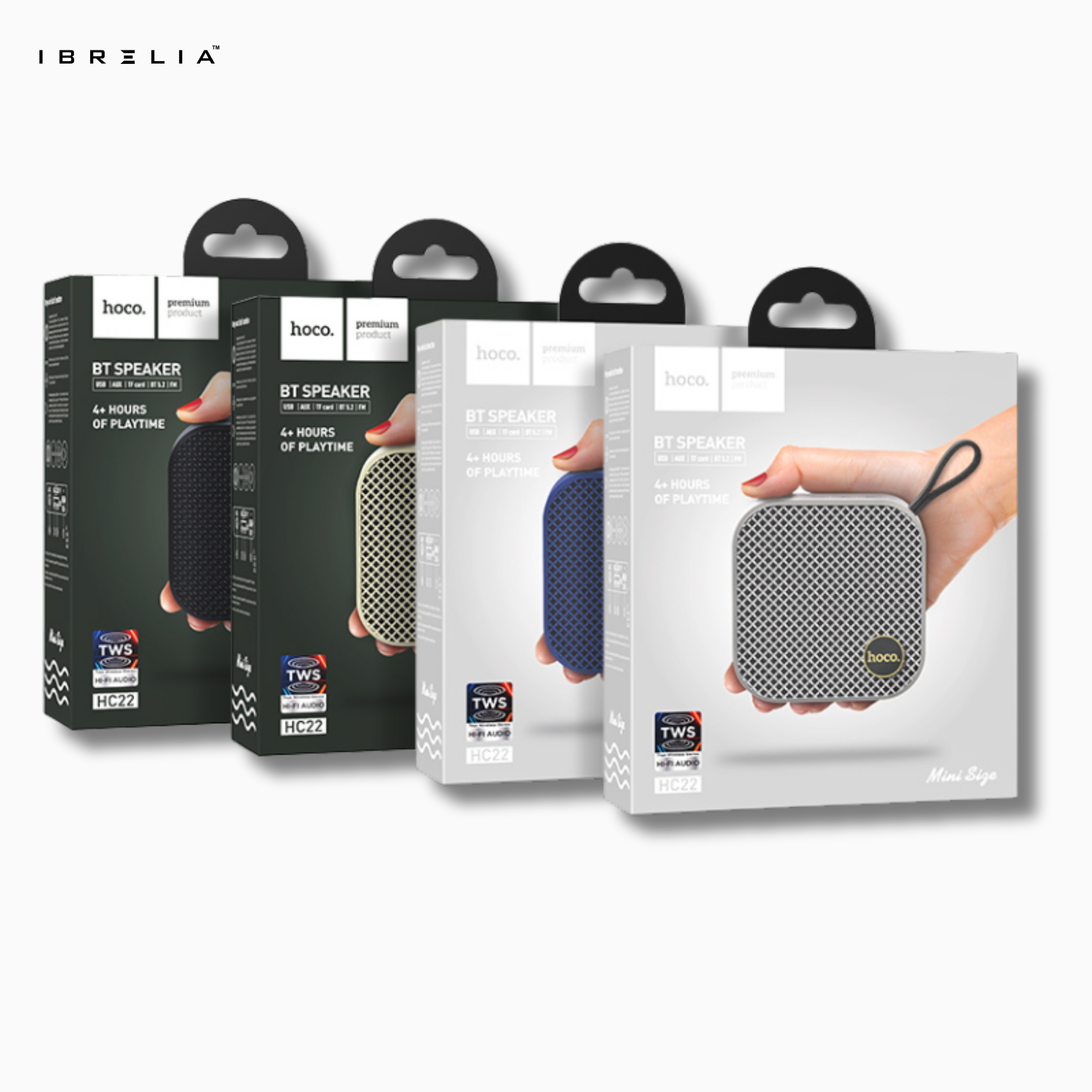 HOCO HC22 Auspicious Mini BT Speaker | TWS Wireless Stereo | 5W Powerful Sound | 4-Hour Playtime | IBRELIA™ IBRELIA