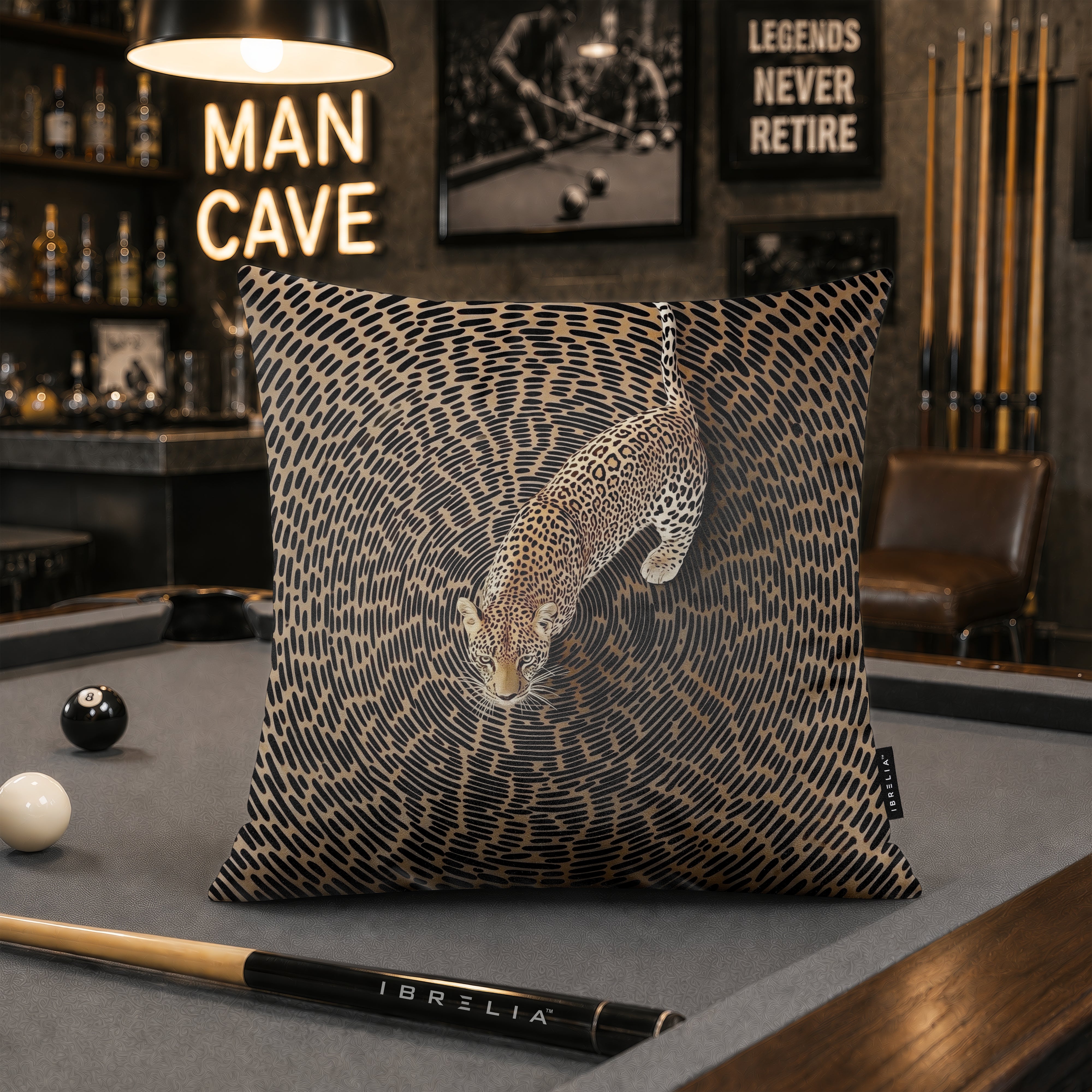 Modern Leopard Abstract Cushion | Premium Velvet Suede | Double-Sided Print
