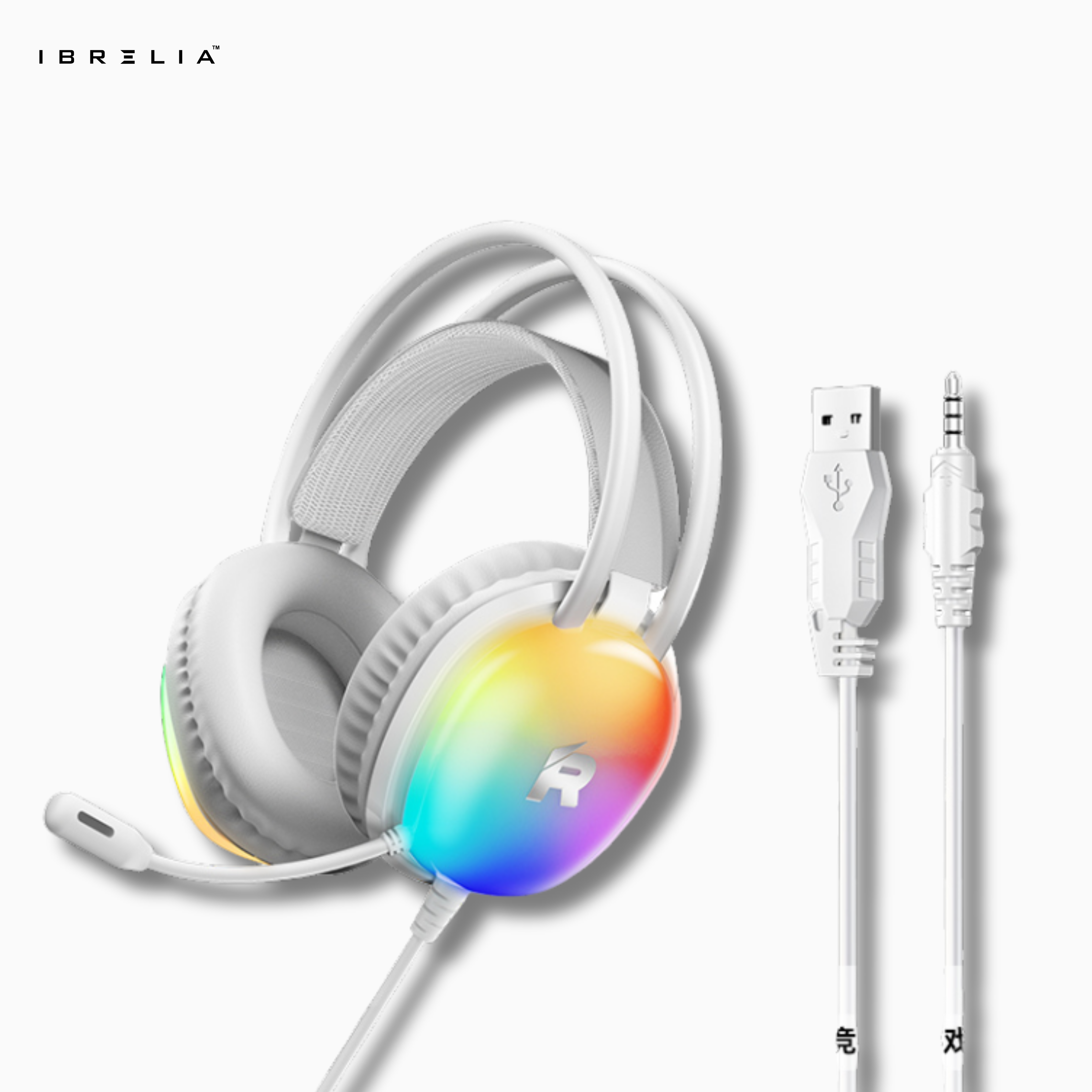 REMAX RM-706 Gaming Wired Headphones | RGB Lights | Noise-Reducing Mic | Lightweight Gaming Comfort | IBRELIA™ IBRELIA