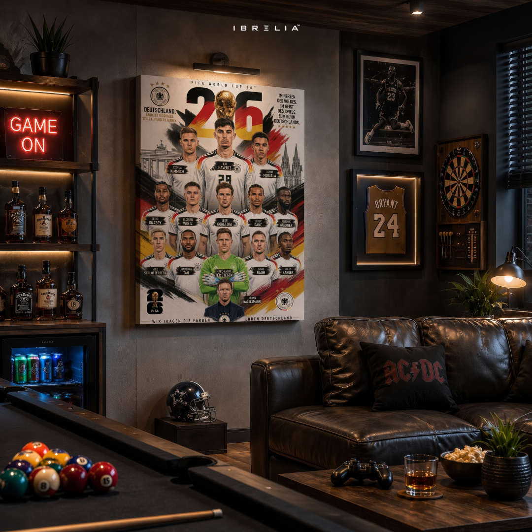 Germany FIFA World Cup 2026 Team Wall Art – Die Mannschaft Football Poster | IBRELIA™