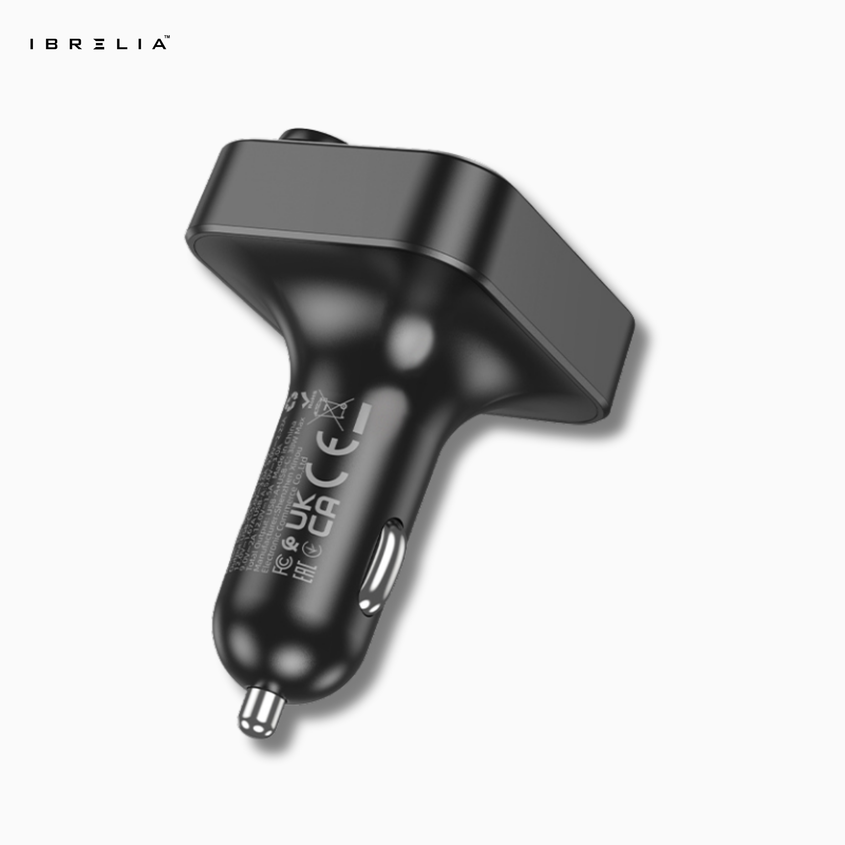 HOCO E85 38W High Power In-Car Wireless FM Transmitter – Bluetooth 5.3 Fast Charging Car Adapter | IBRELIA™