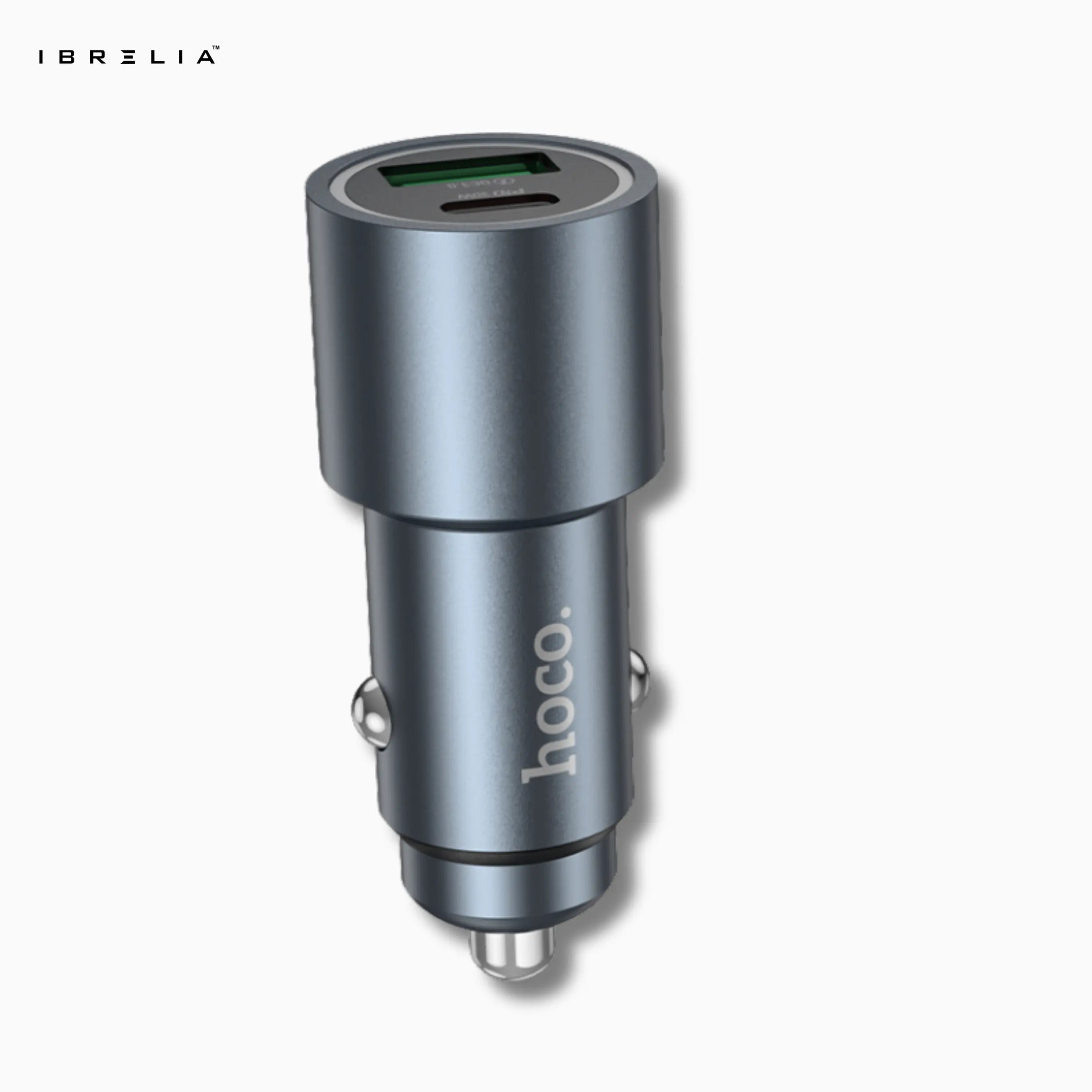 HOCO Z60 Bloom 48W Dual-Port Car Charger – PD30W + QC3.0 Fast Charging | IBRELIA™ IBRELIA