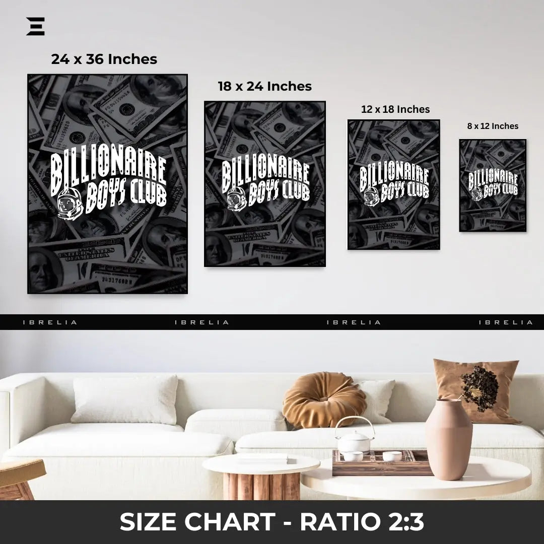 Premium Resin Coated Wall Art – Billionaire Boys Club Dollar Frame | IBRELIA Pakistan IBRELIA