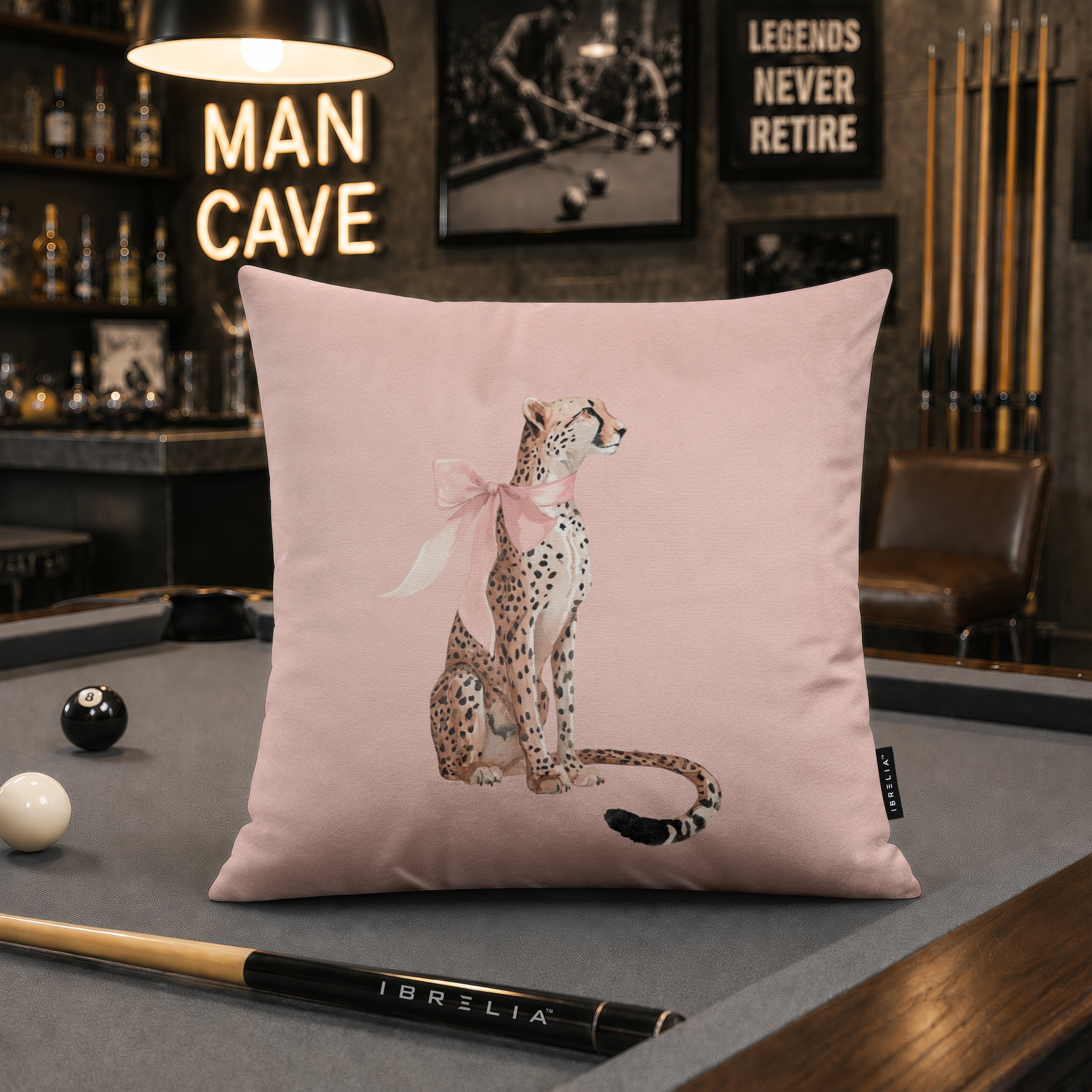 Blush Pink Cheetah Velvet Suede Decorative Cushion | Premium Double-Sided Print